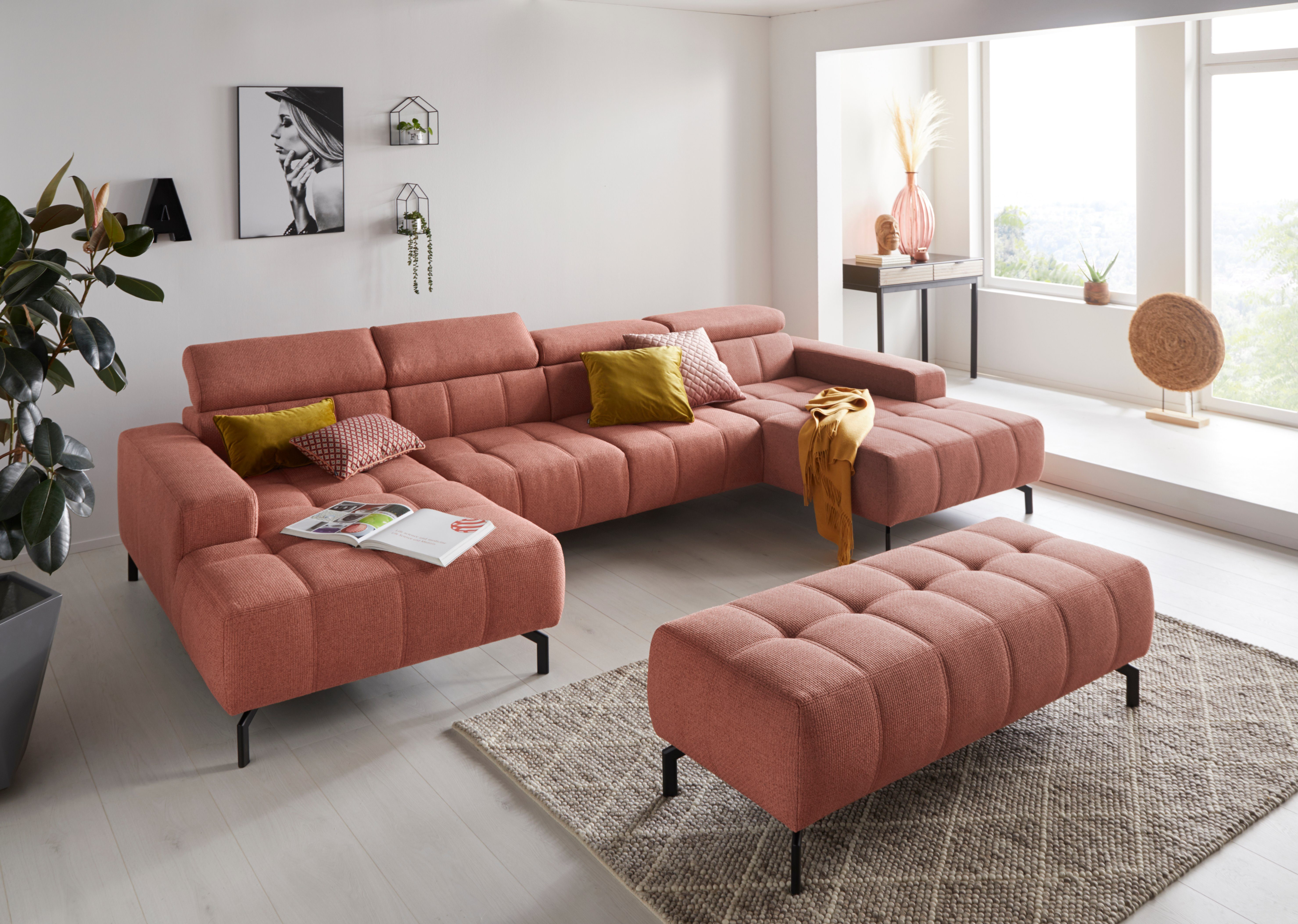DOMO collection Zithoek Cunelli mooie zitnaden als designelement, stevige zitcomfort, U-vorm