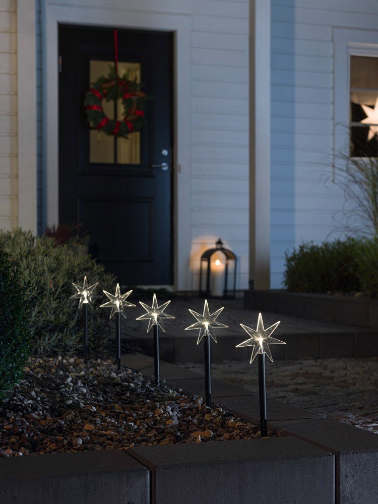 KONSTSMIDE Led-tuinlamp Priklamp met 5 sterretjes, kerstversiering buiten (1 stuk)