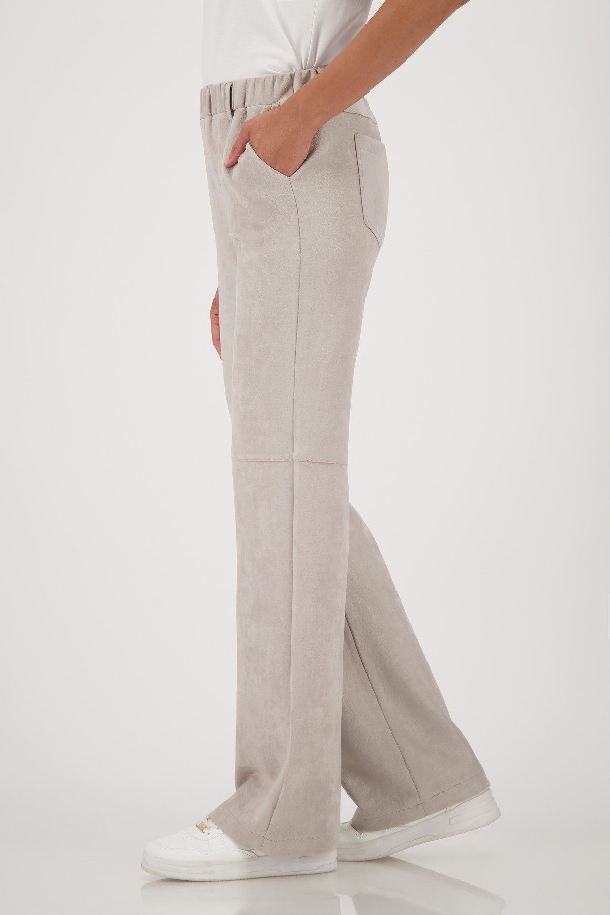 Monari Imitatieleren broek Imitatieleer Velours