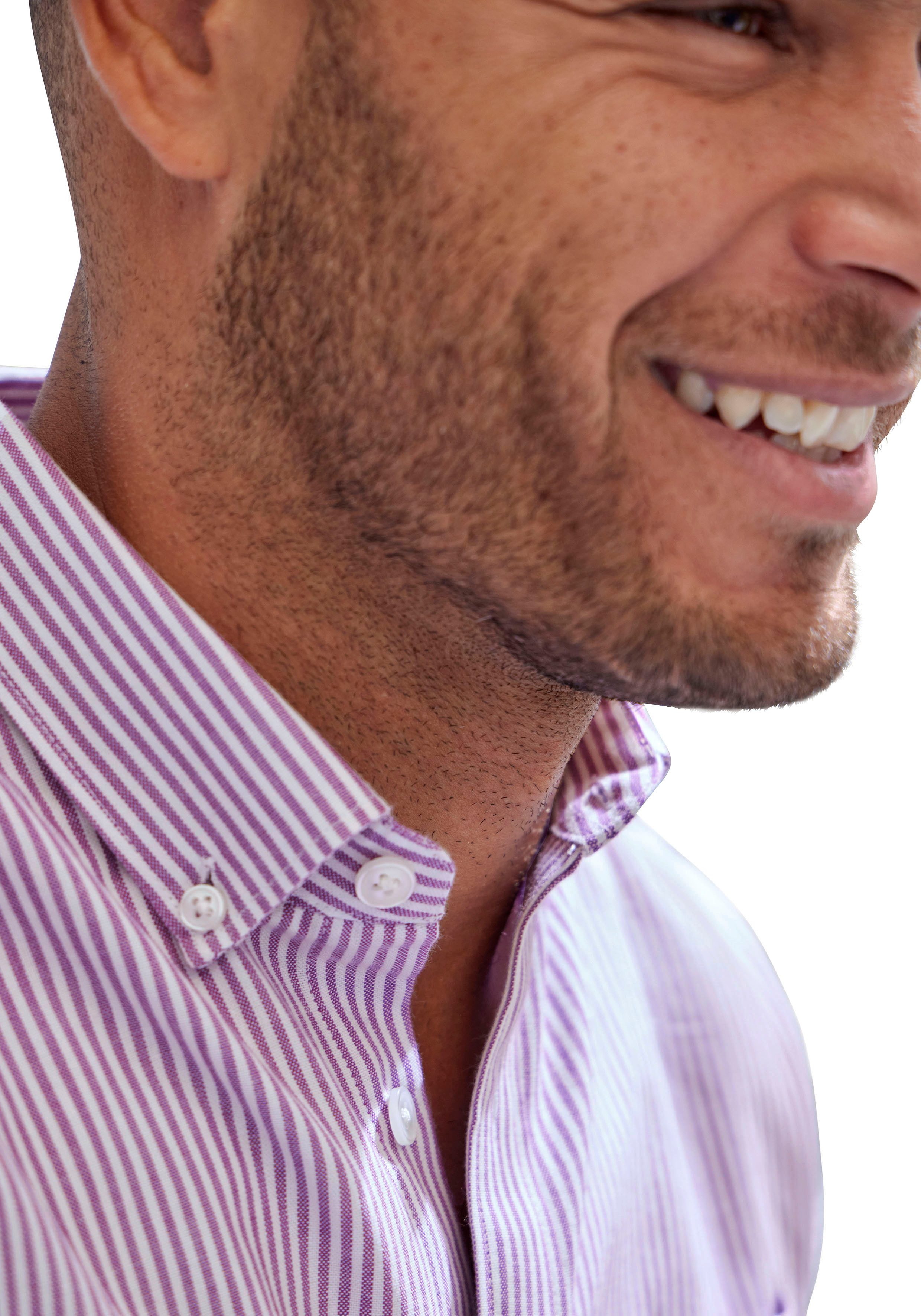 H.I.S Overhemd met korte mouwen Regular fit Oxford overhemd met korte mouwen met button-down-kraag van 100% katoen