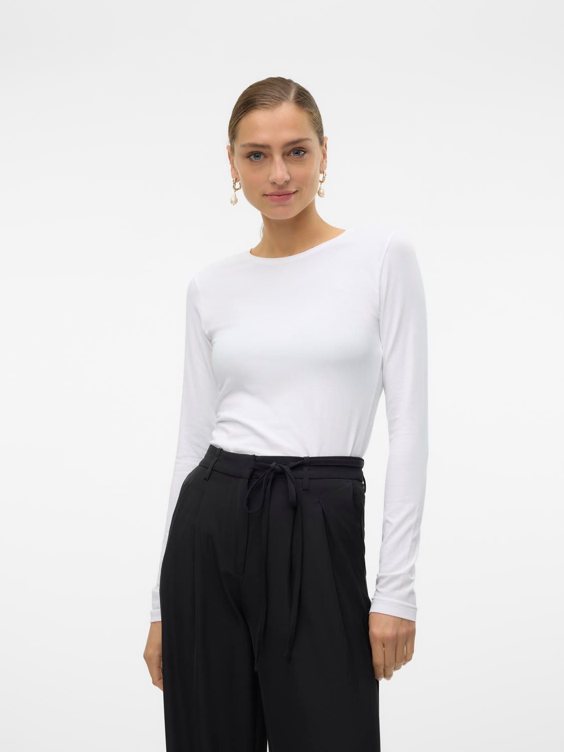 Vero Moda Shirt met lange mouwen VMLULU LS O-NECK TOP JRS GA NOOS