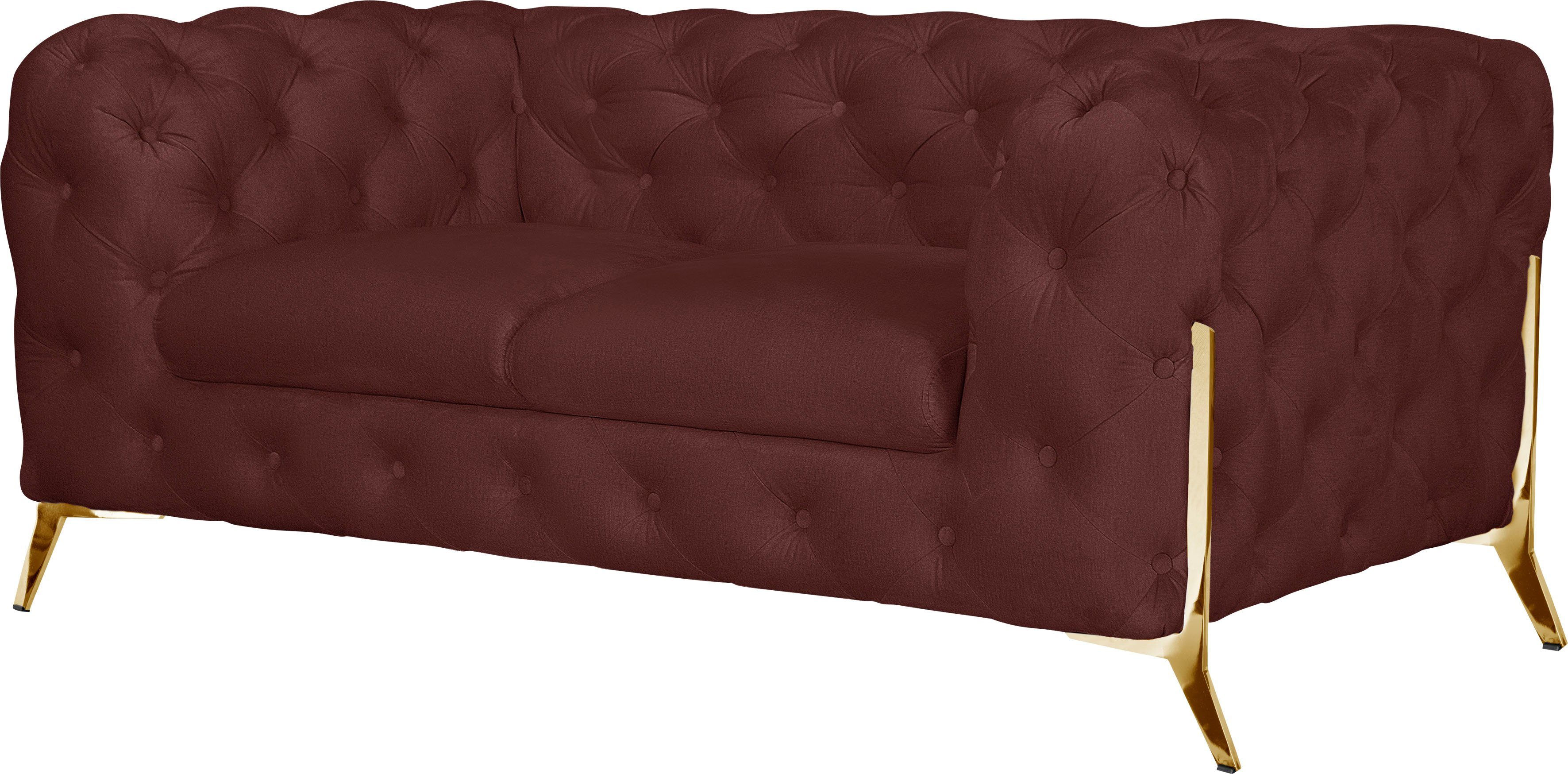 Leonique Chesterfield-bank Amaury luxueuze capitonnage, moderne chesterfield look, kleur van de poten ter keuze