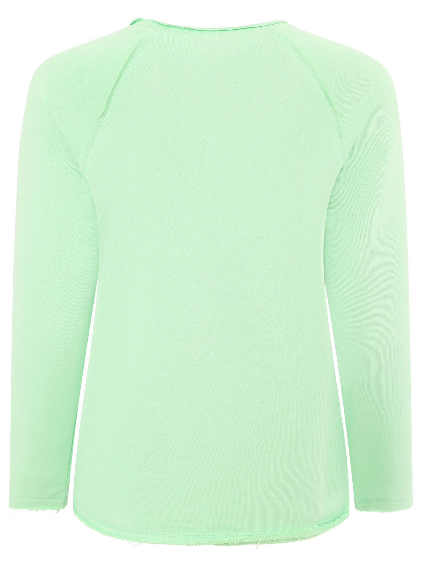 Zwillingsherz Sweatshirt Smile met vrolijke statement-print