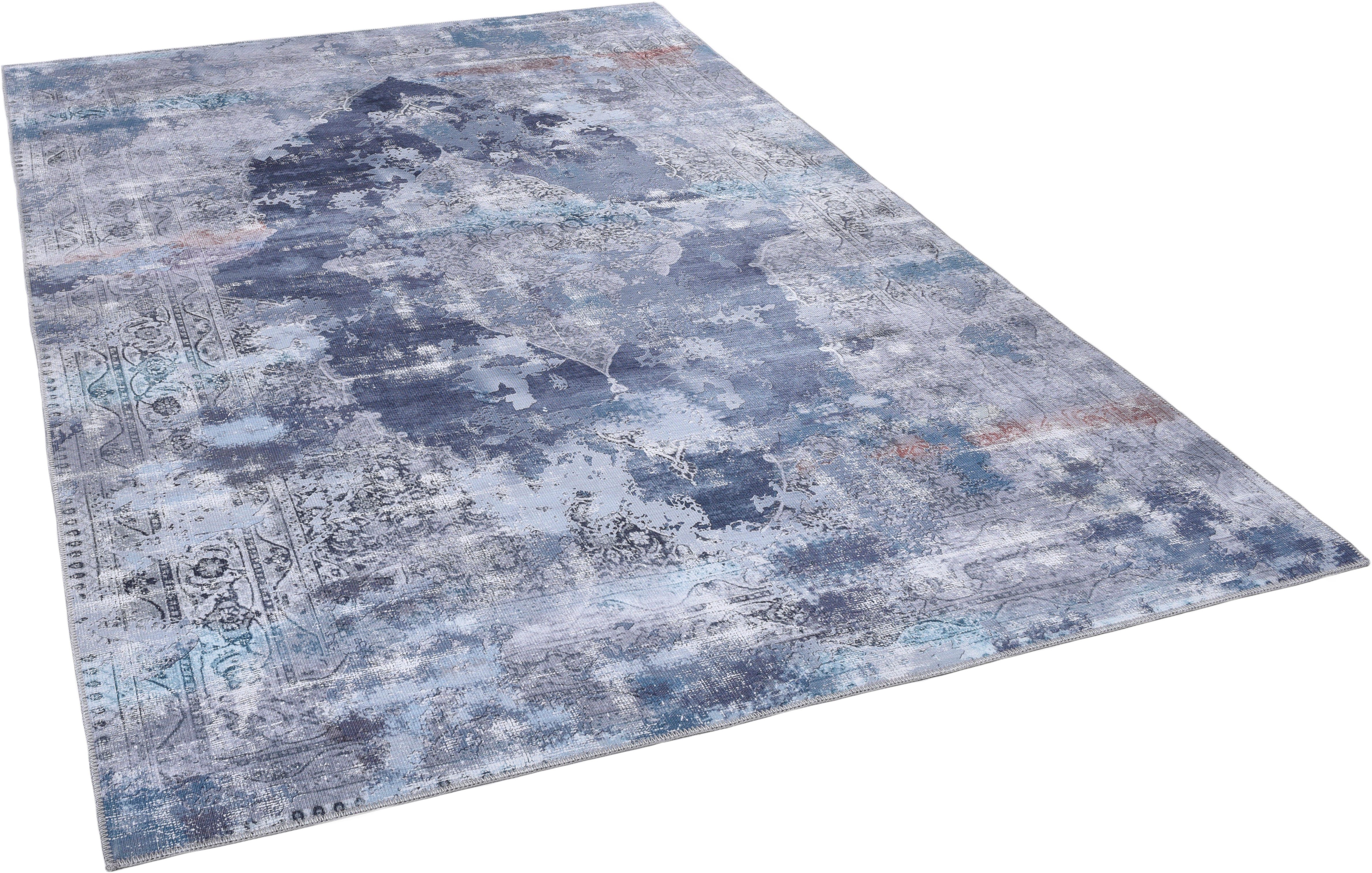 Gino Falcone Vloerkleed Cecilia 068 Platweefsel, gedessineerd, vintage-design