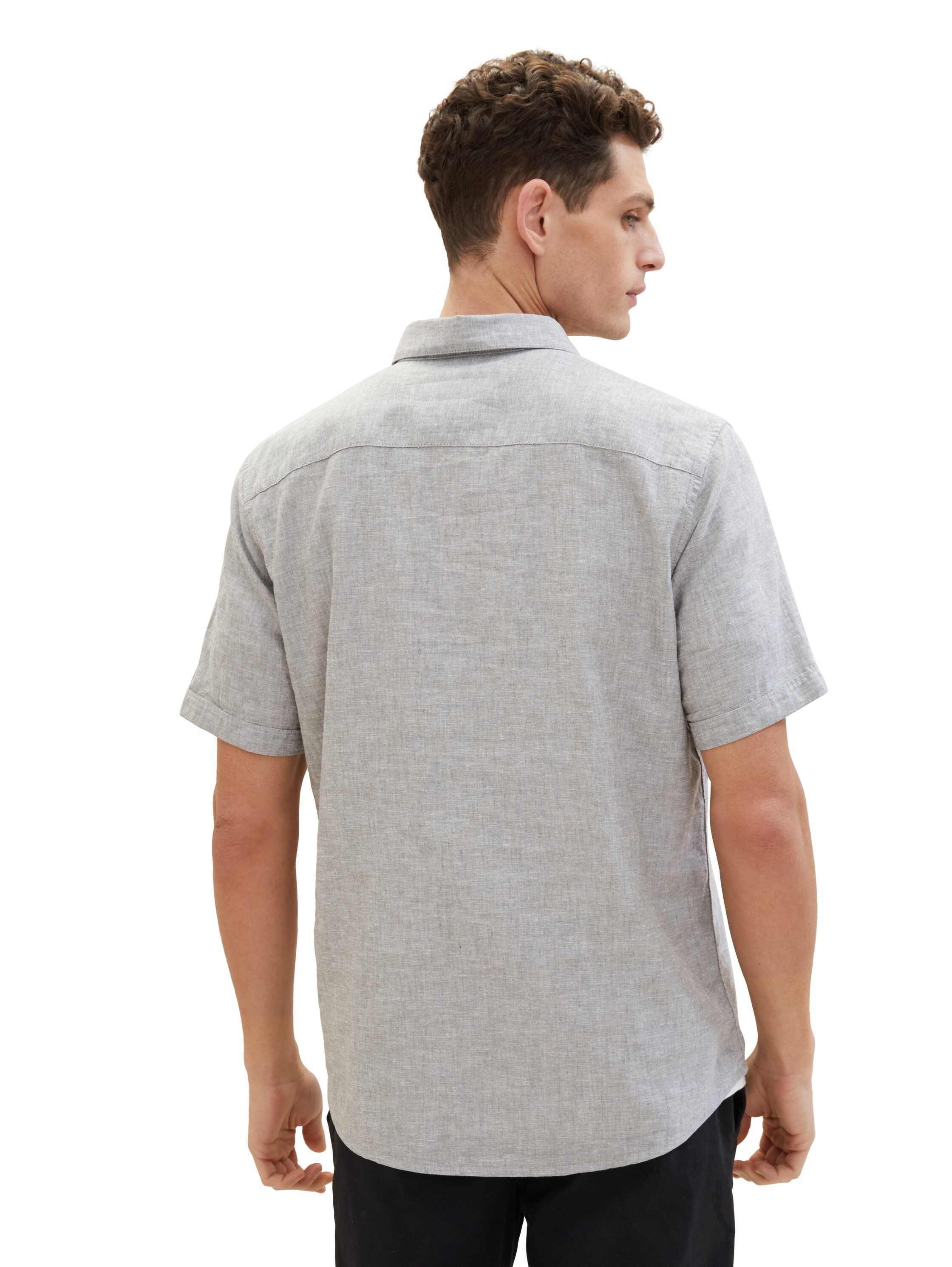 Tom Tailor Overhemd met korte mouwen met logo merk