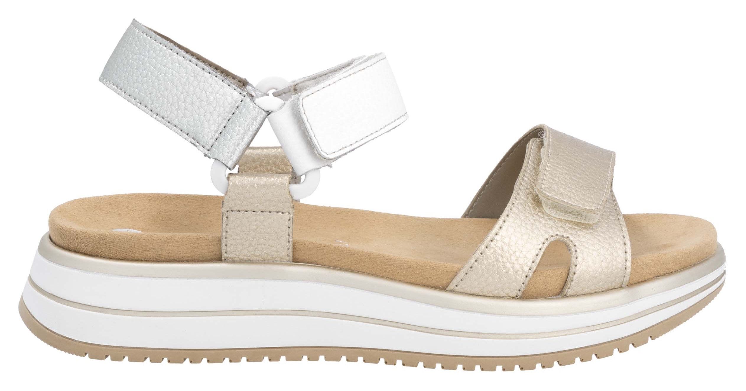 Remonte Sandalen Elisabeth Hurley-Collection , sleehak, klittenbandschoen, sandaal met plateauschoen