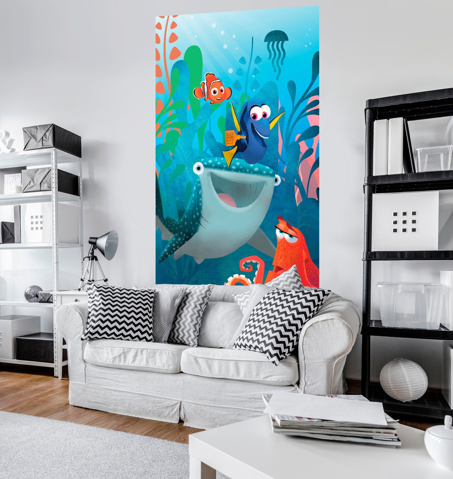 Komar Vliesbehang Digitale print vlies - Finding Dory Aquarell - Afmeting 150 x 250 cm (set)