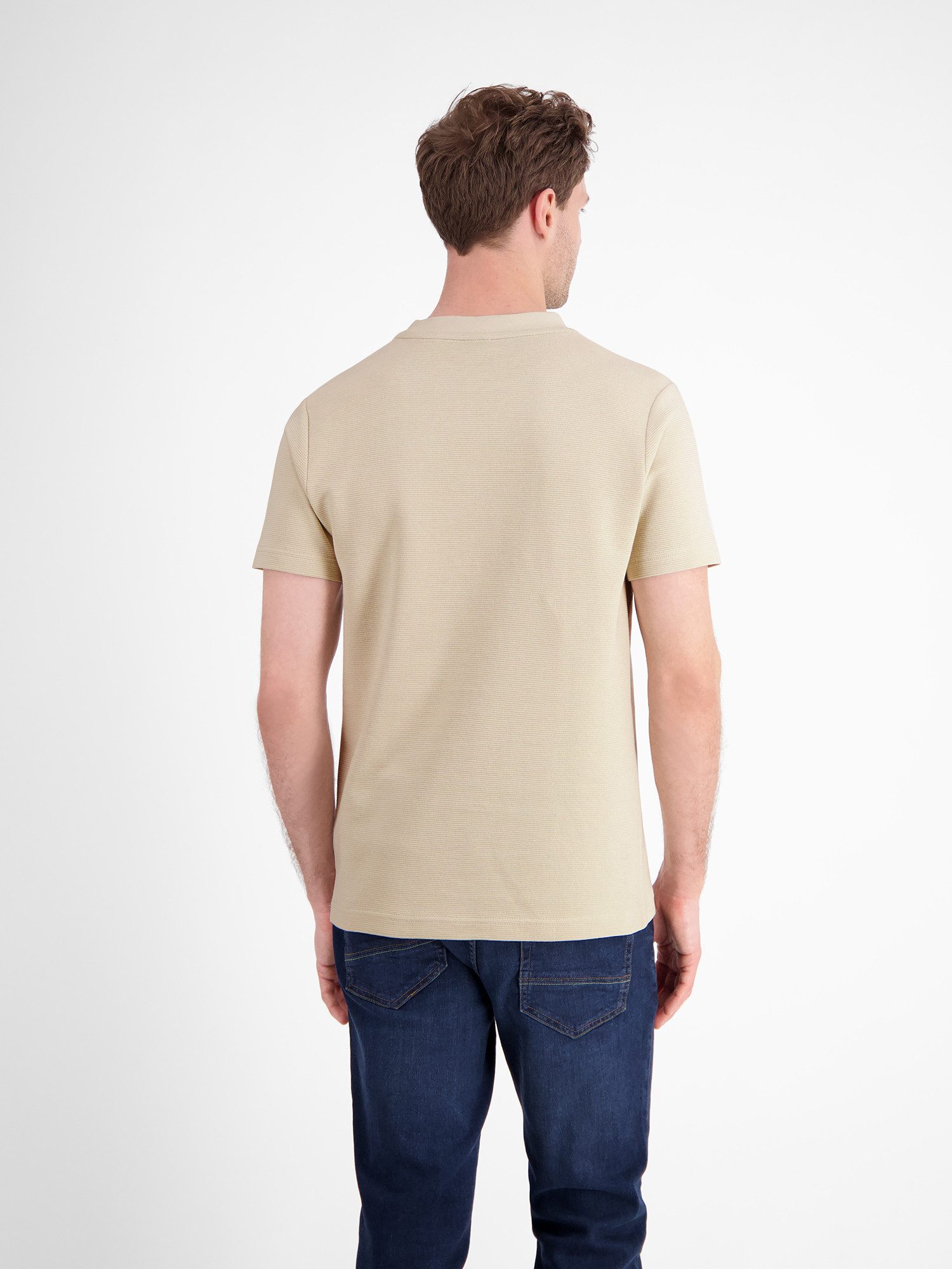 Lerros T-shirt LERROS Heren T-shirt in structuur kwaliteit