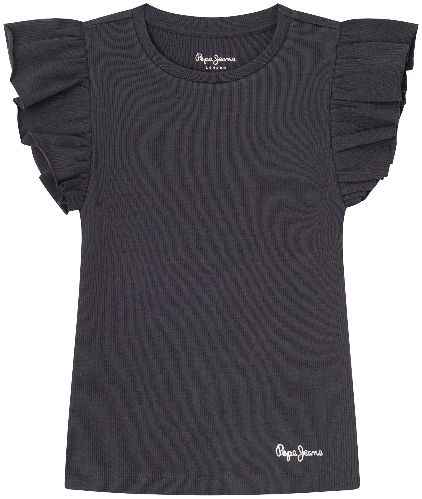 Pepe Jeans T-shirt QUANISE in fijne ribstructuur, voor meisjes