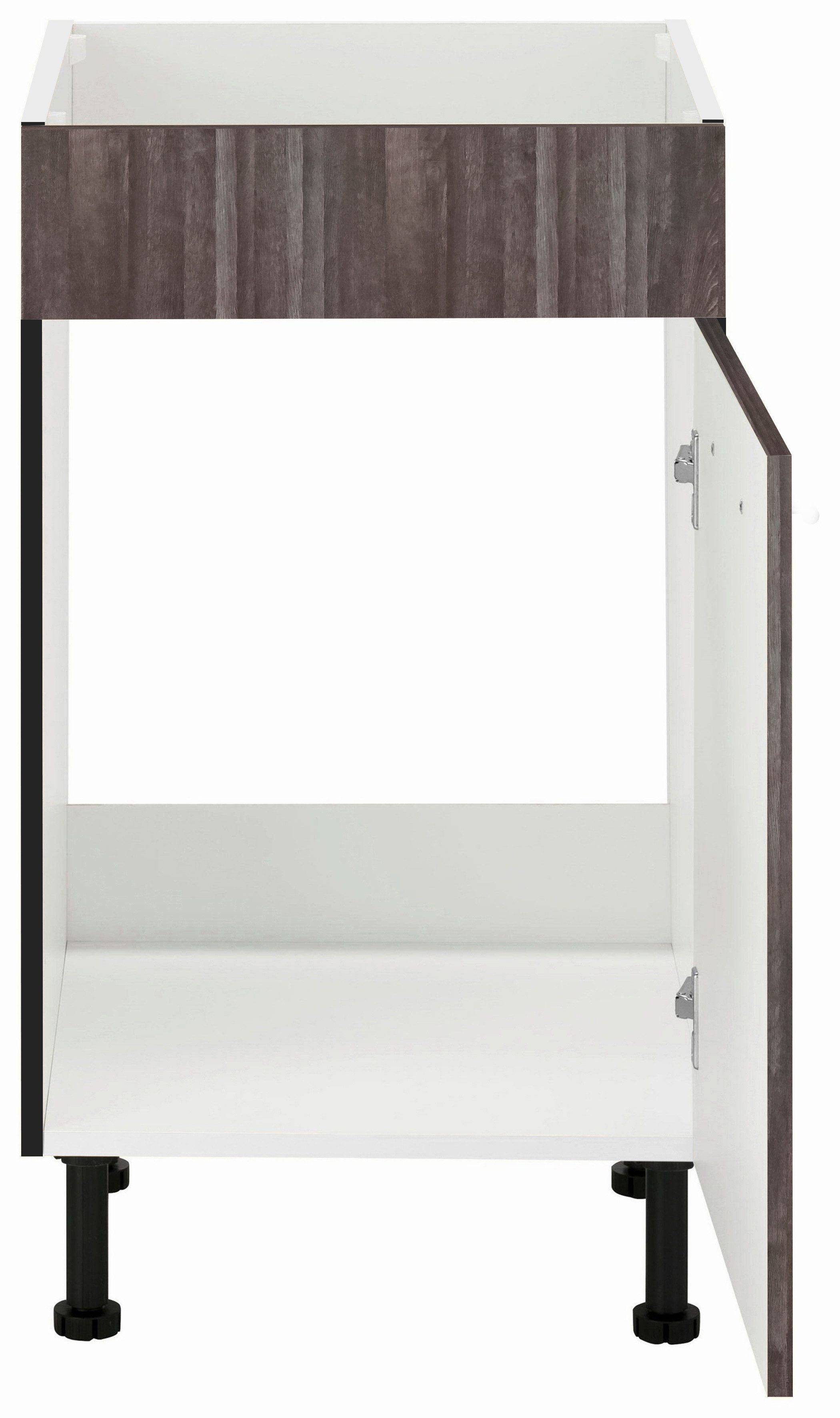 wiho Küchen Gootsteenkast Nisos 50 cm breed, met verstelbare voeten, zonder werkblad