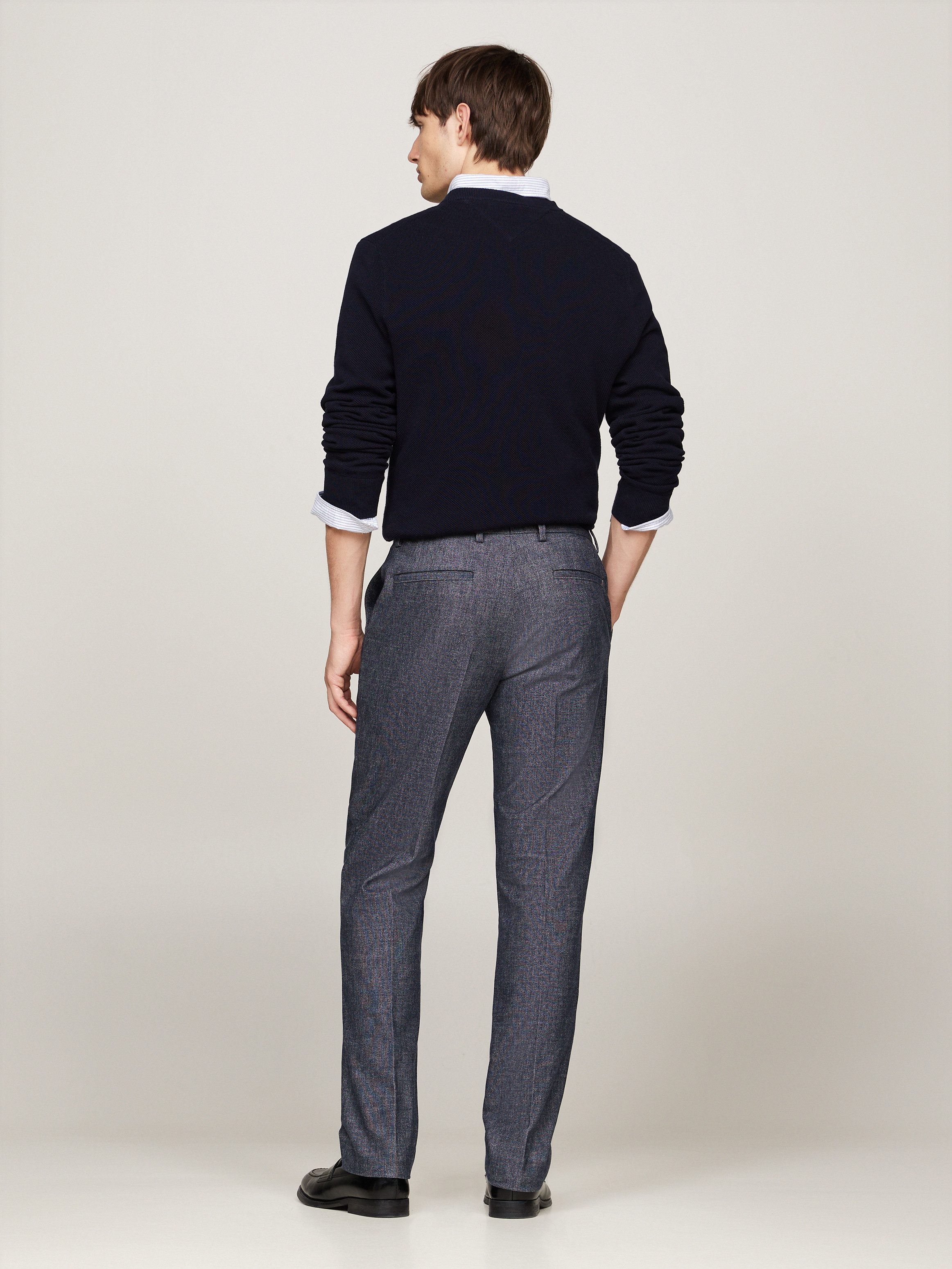 Tommy Hilfiger Five-pocketsbroek DC DENTON BRUSHED MARL gemêleerd ontwerp met persplooien