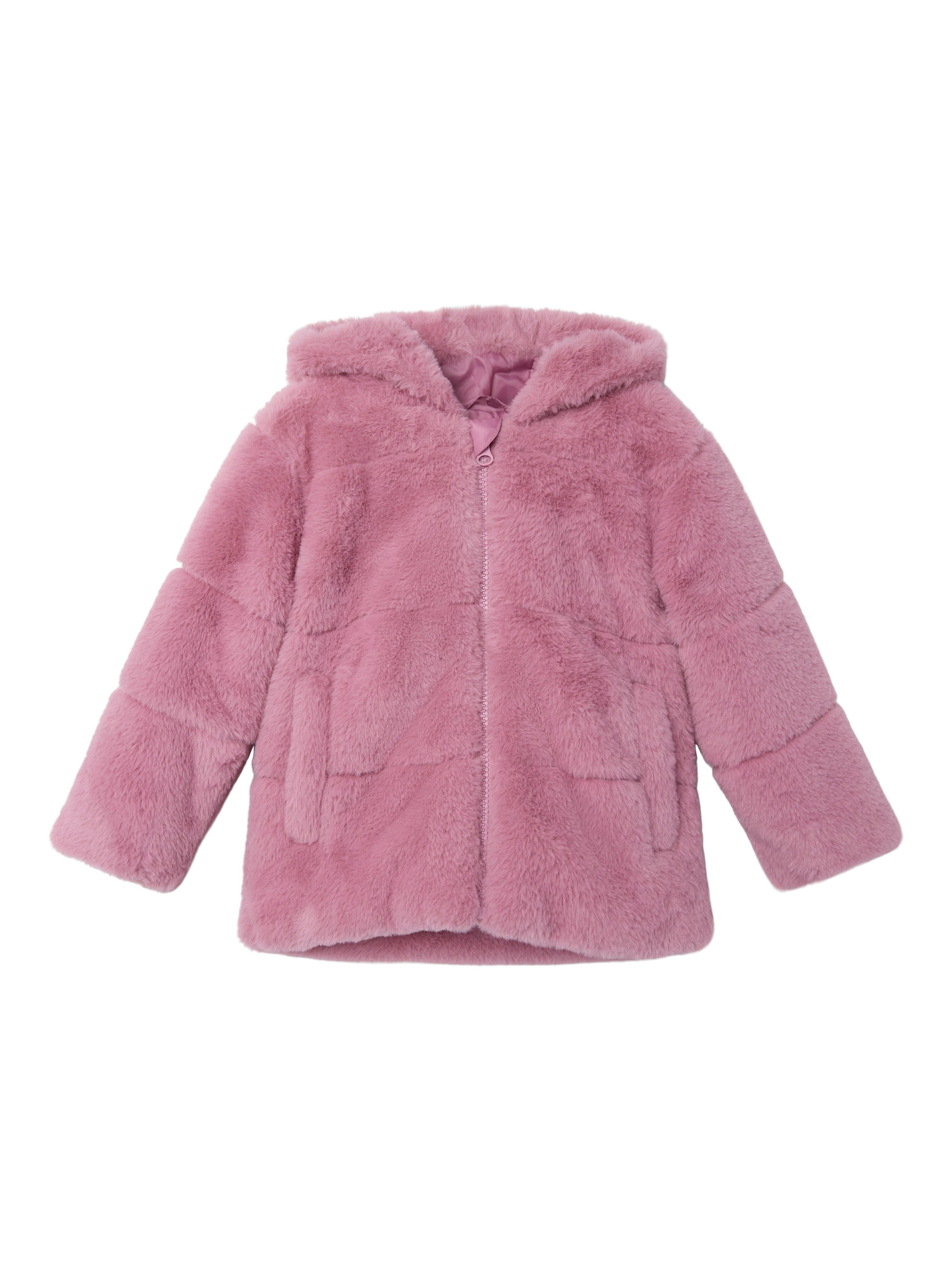 Name It Jack van imitatiebont NMFMILA FAUX FUR JACKET W HOOD PB
