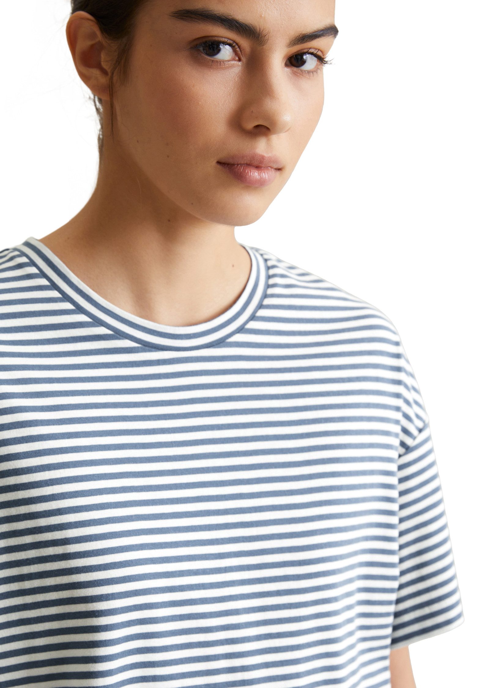 Marc O'Polo DENIM T-shirt gestreept, ronde hals, relaxed fit