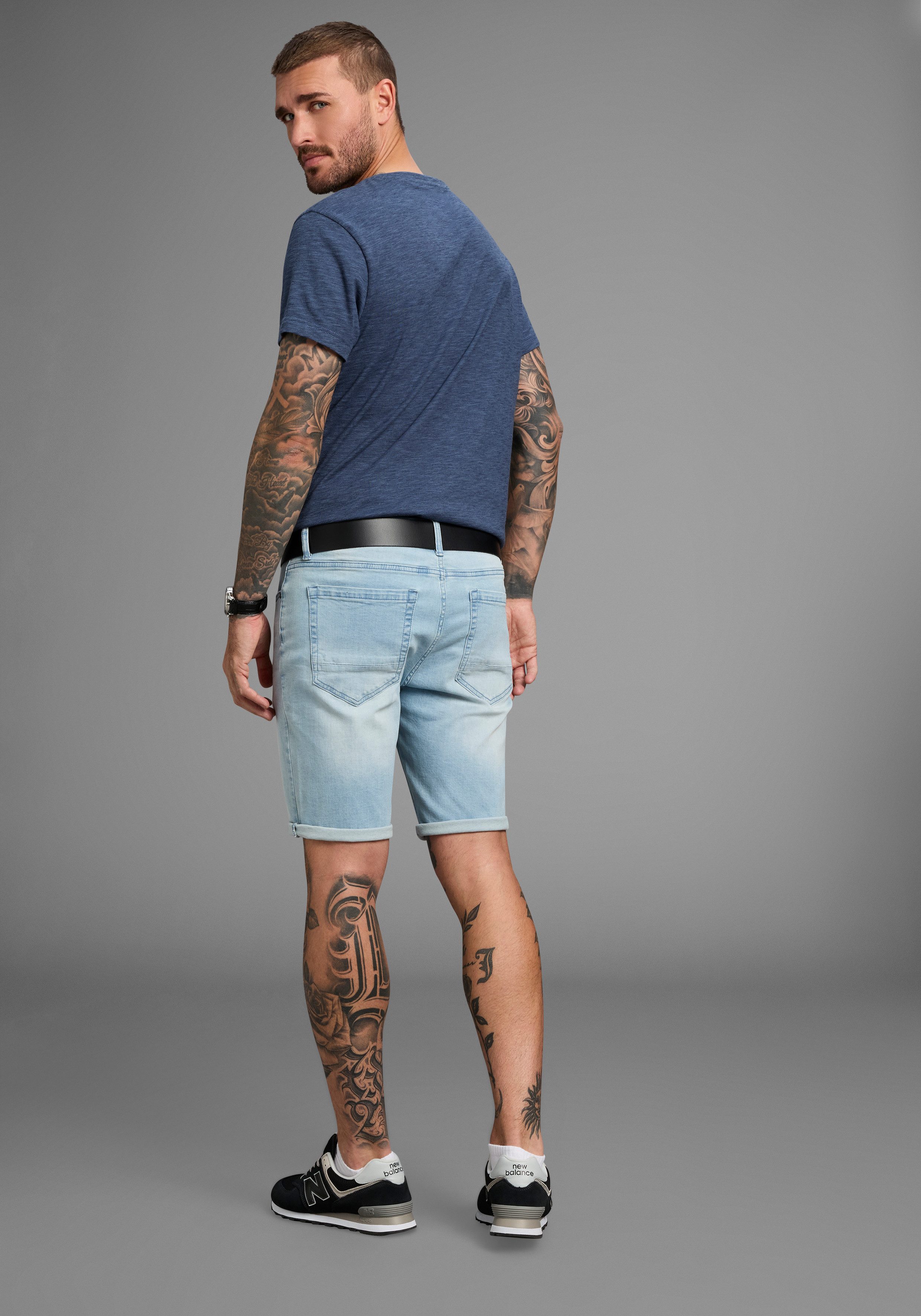 Bruno Banani Jeansshort Hutch-Shorts lage taillehoogte