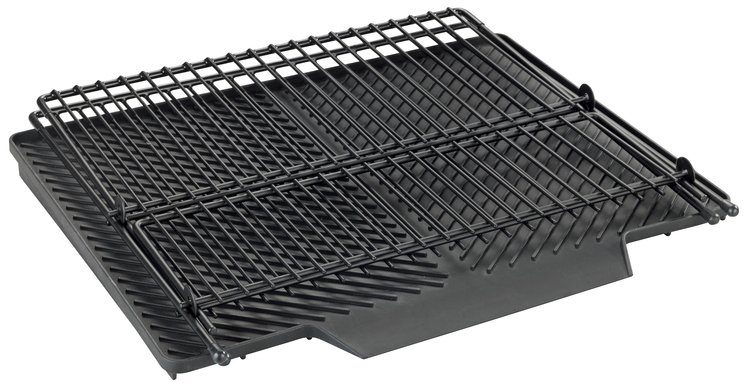 WENKO Afdruipmat Model Nelia met afvoergestel zwart, hellend oppervlak voor optimale waterafvoer