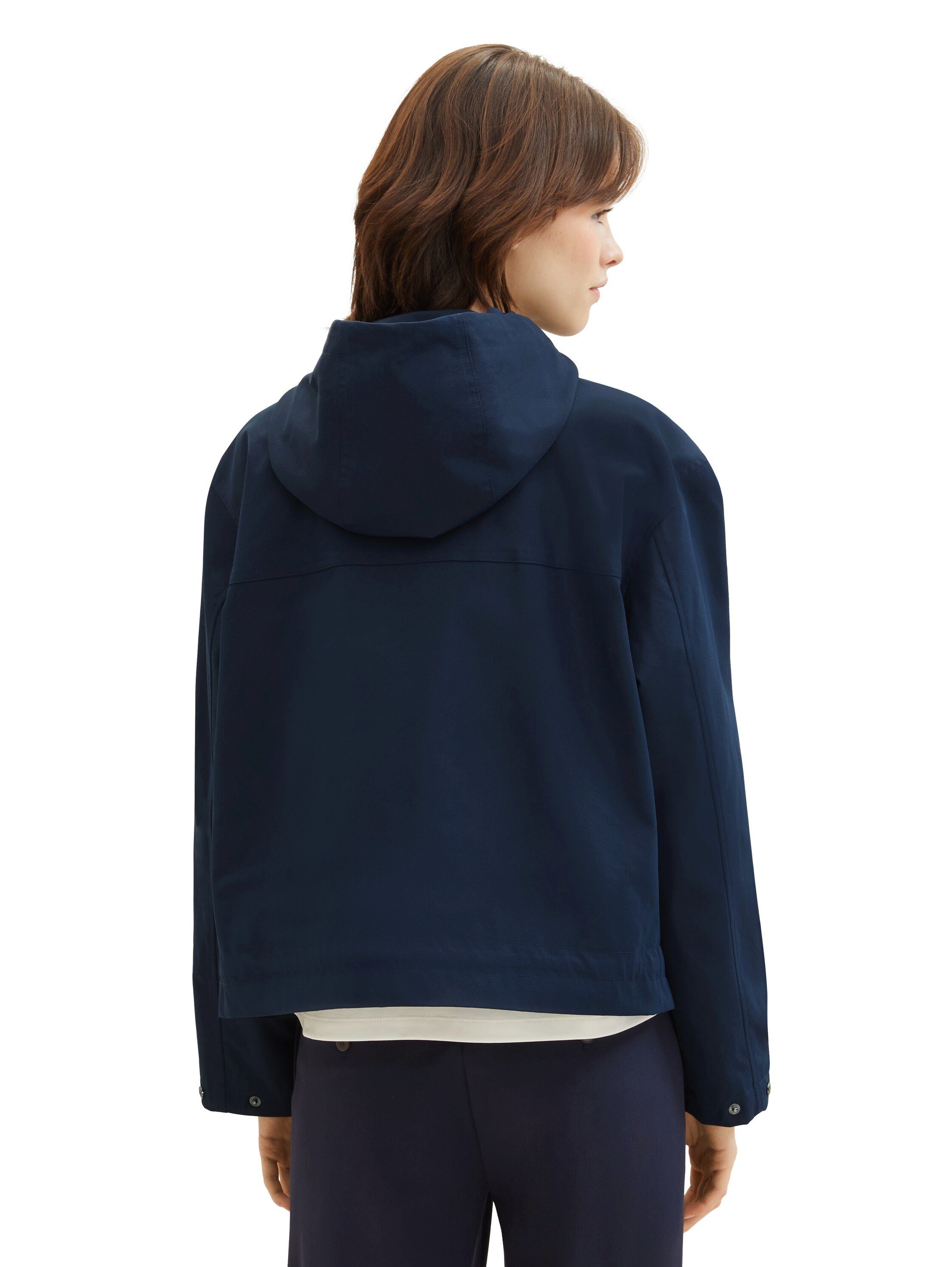 Tom Tailor Denim Outdoorjack in korte vorm en met capuchon