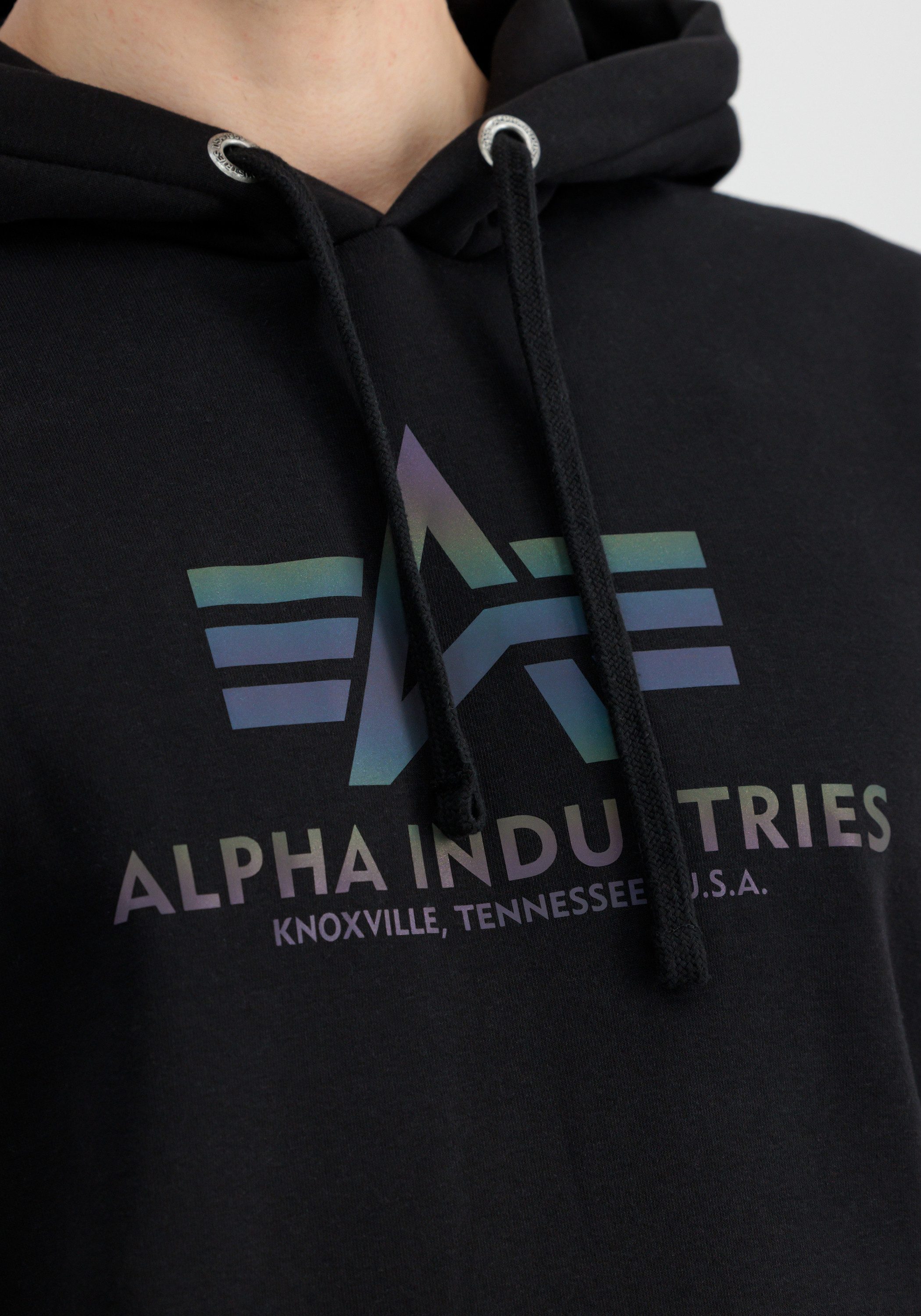 Alpha Industries Hoodie Alpha Industries Men - Hoodies Basic Hoodie Rainbow Refl. Print