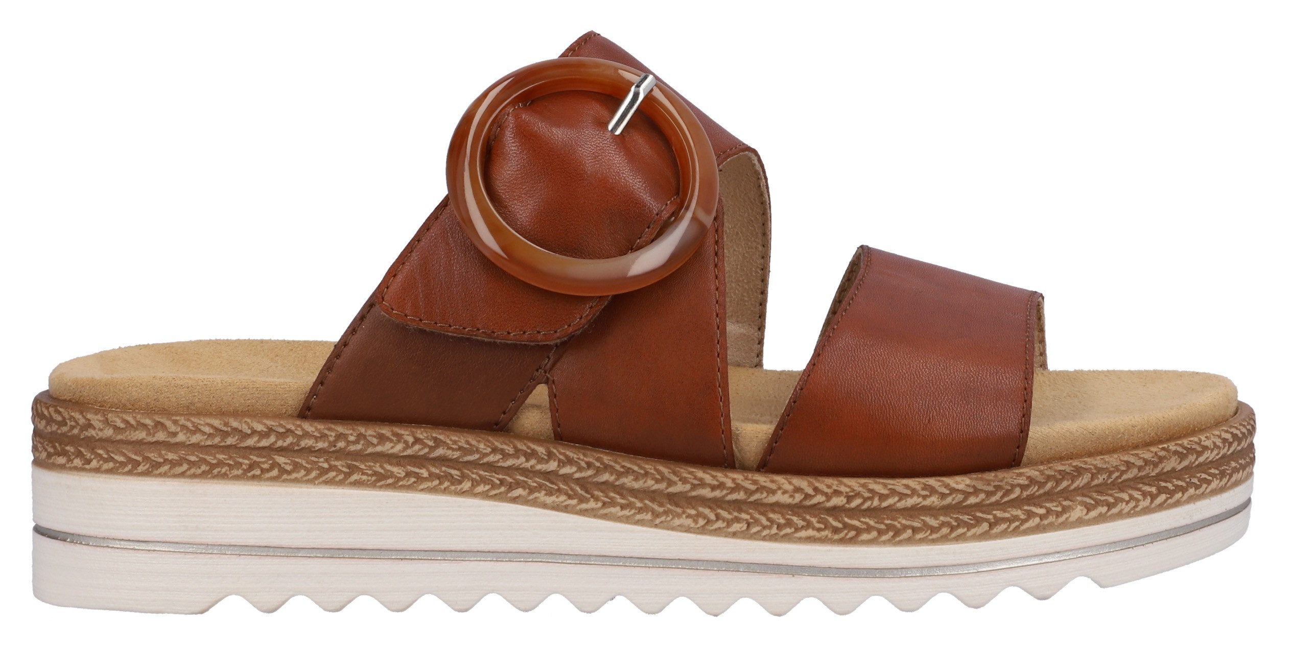 Remonte Slippers , sleehak, zomerschoen, pantoffels met decoratieve gesp