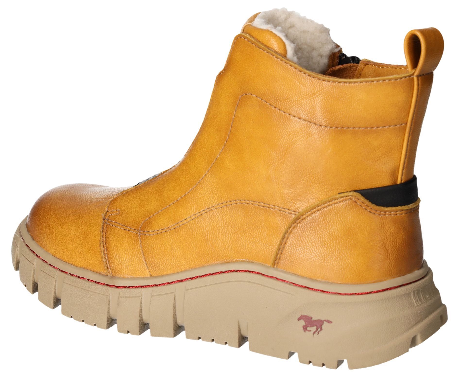 Mustang Shoes Winterlaarzen enkellaars, plateaulaarzen met elastiek voor goede pasvorm