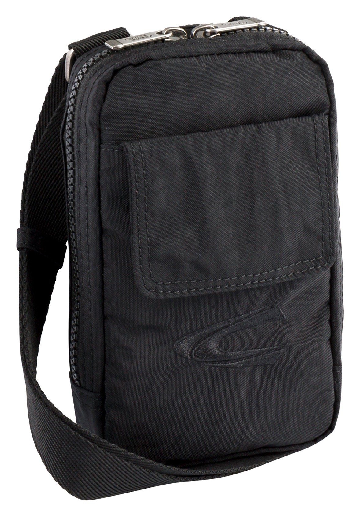 camel active Schoudertas Journey van licht robuust nylon, functioneel perfect voor alle levensomstandigheden heren schoudertassen zwart