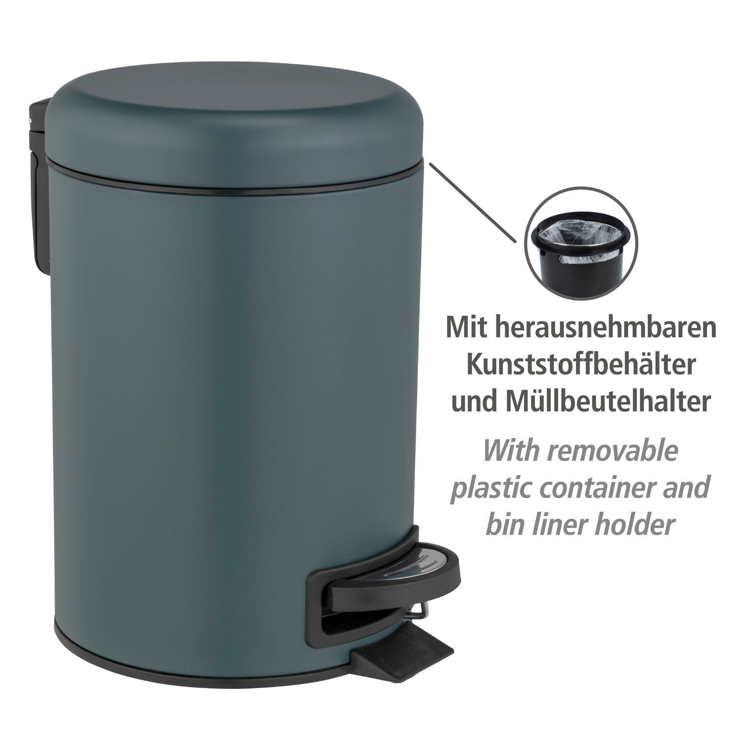 WENKO Tissue-emmer Leman donkergroen, 3 liter