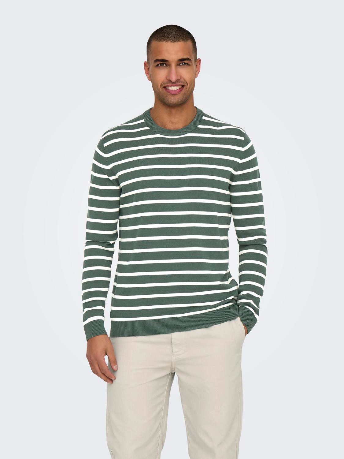 ONLY & SONS Trui met ronde hals ONSALEX 12 SOLID CREW NECK KNIT