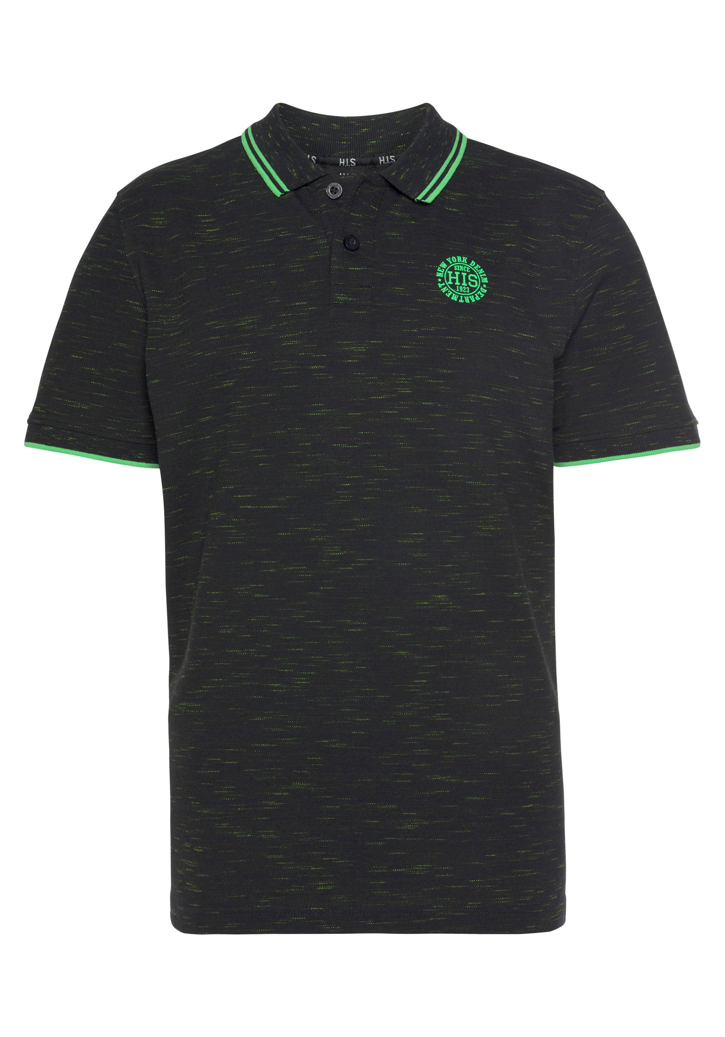 H.I.S Poloshirt korte mouwen, smal gesneden, met polokraag