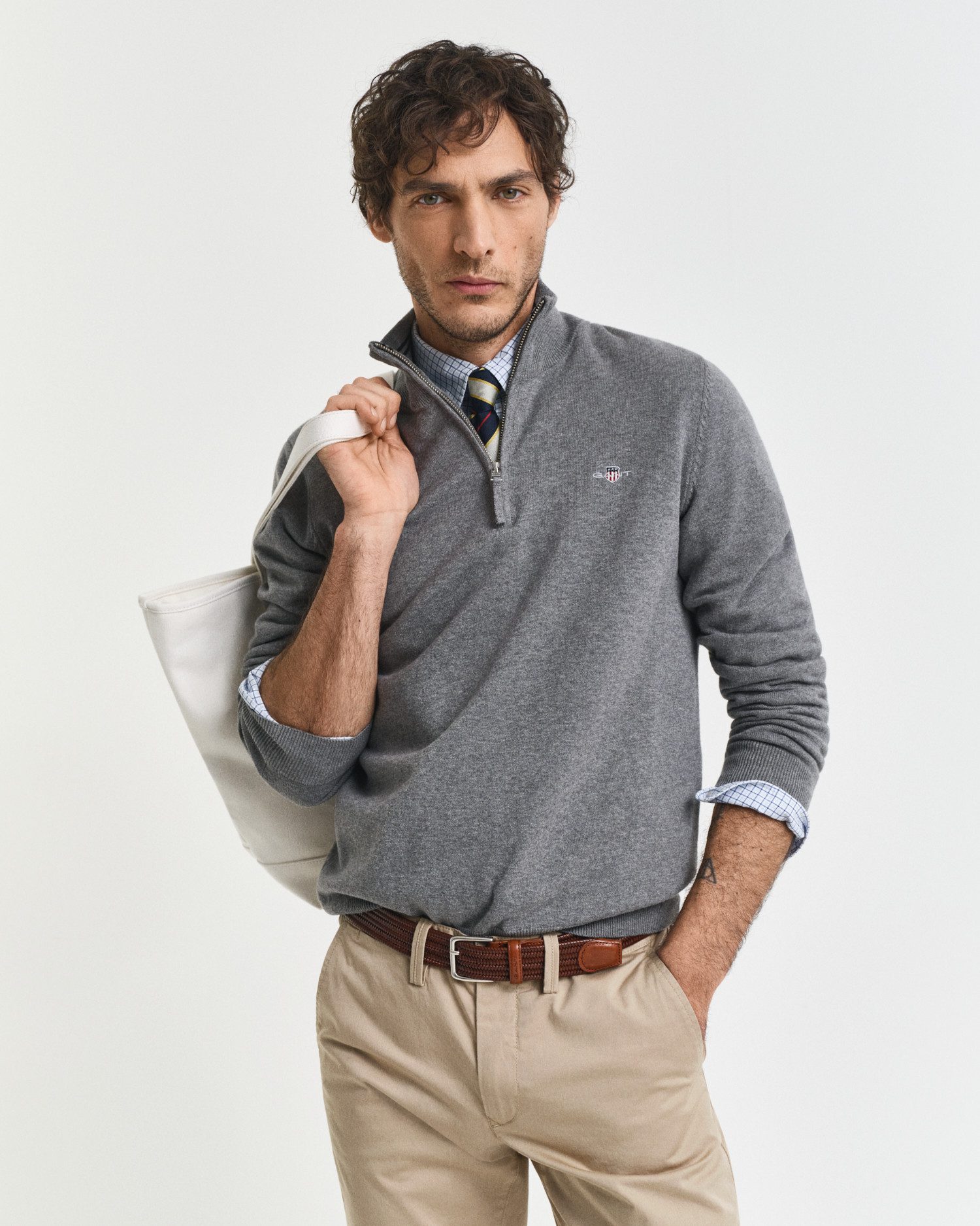 Gant Schipperstrui CLASSIC COTTON HALF ZIP