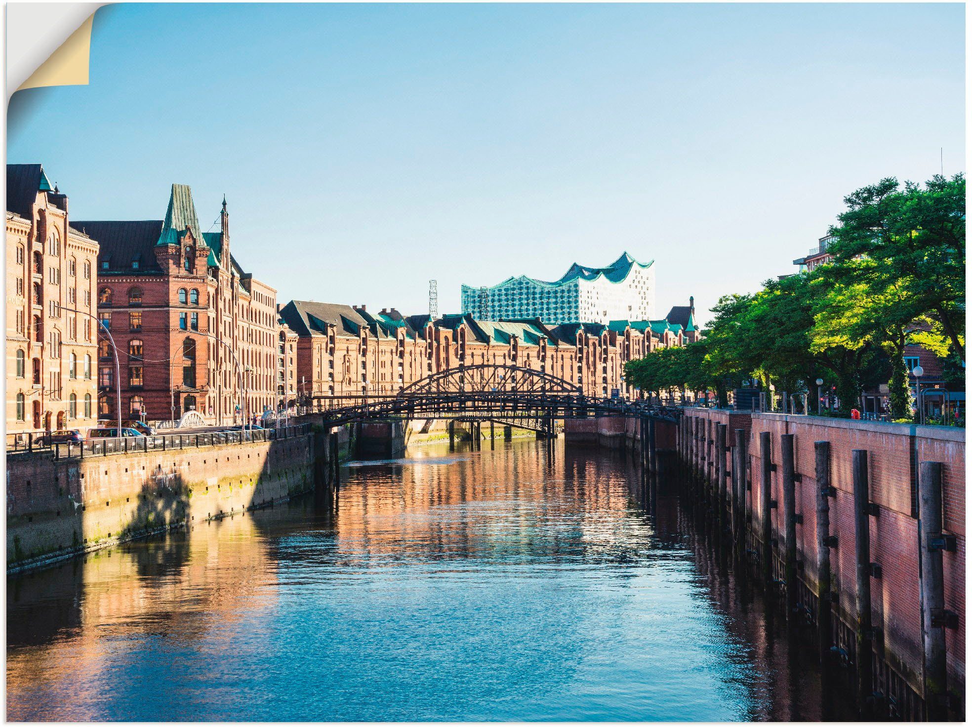 Artland Wandfolie Hamburg Speicherstadt wandstickers beige