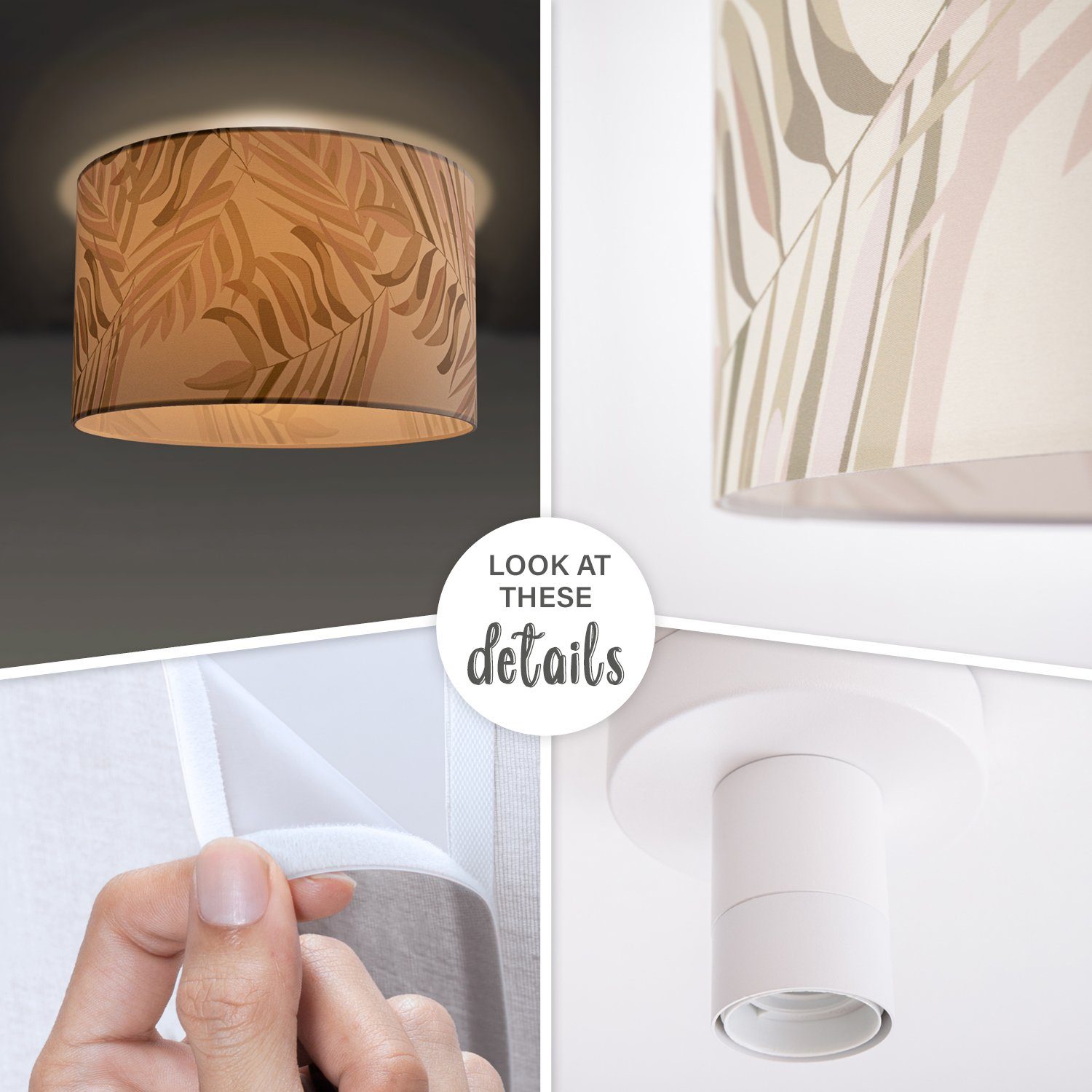 Paco Home Plafondlamp Kuba 126 Woonkamer eettafel plafondlamp slaapkamer palm