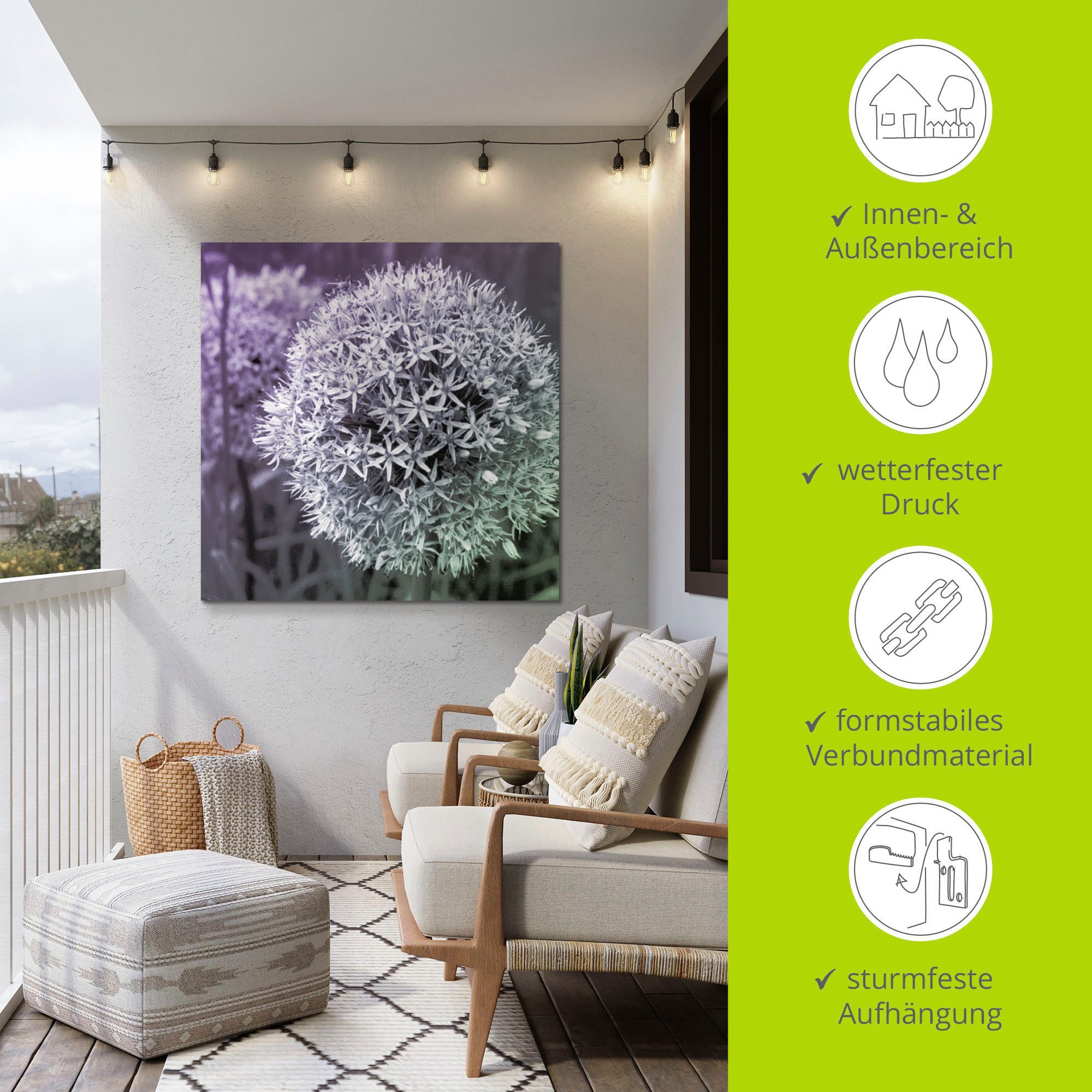 Artland Artprint Paars Sensatie I als artprint van aluminium, artprint voor buiten, artprint op linnen, poster, muursticker