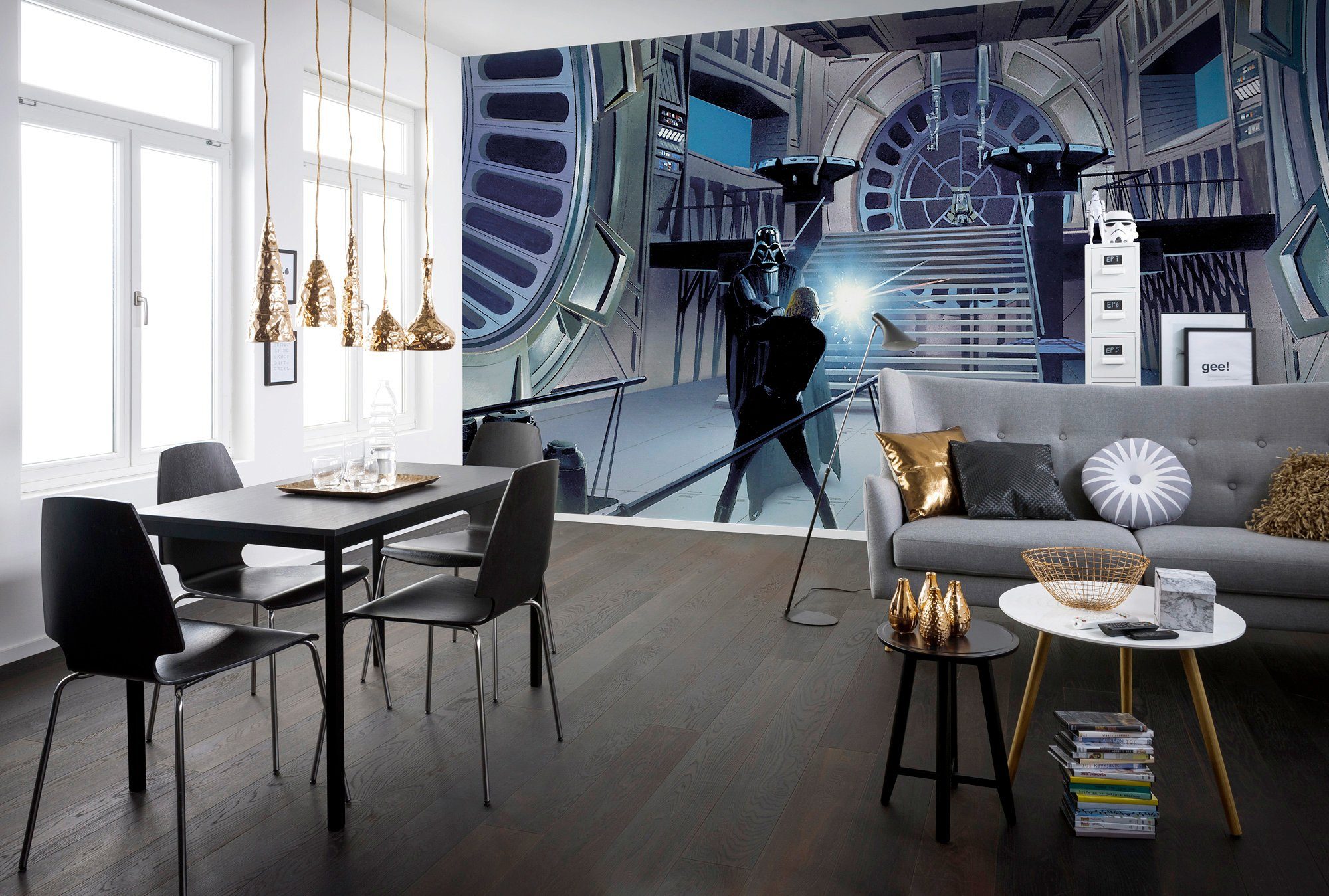 Komar Vliesbehang Star Wars Classic RMQ duel Throneroom (set)