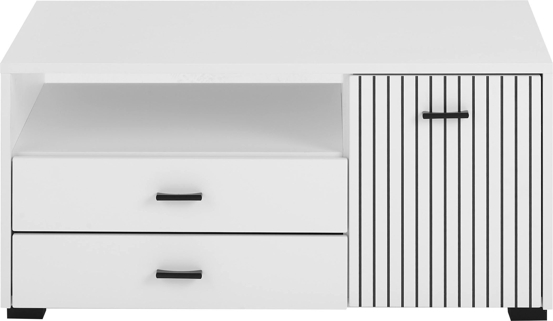 INOSIGN Salontafel Hudson in moderne trendkleur, handgrepen van metaal (zwart), breedte 90 cm