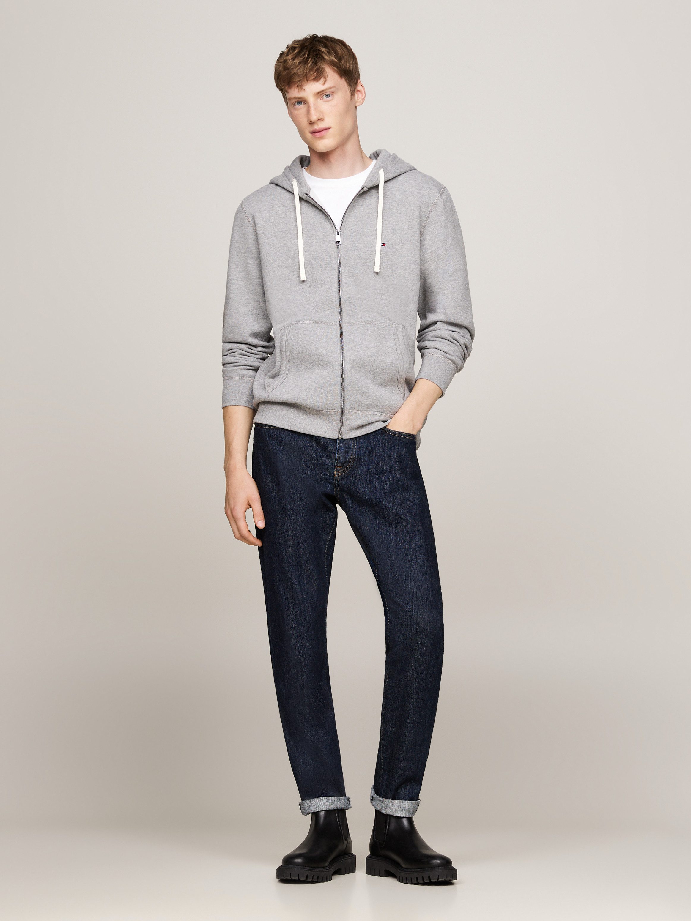 Tommy Hilfiger Capuchonsweatvest ESSENTIAL FLEECE ZIP THROUGH