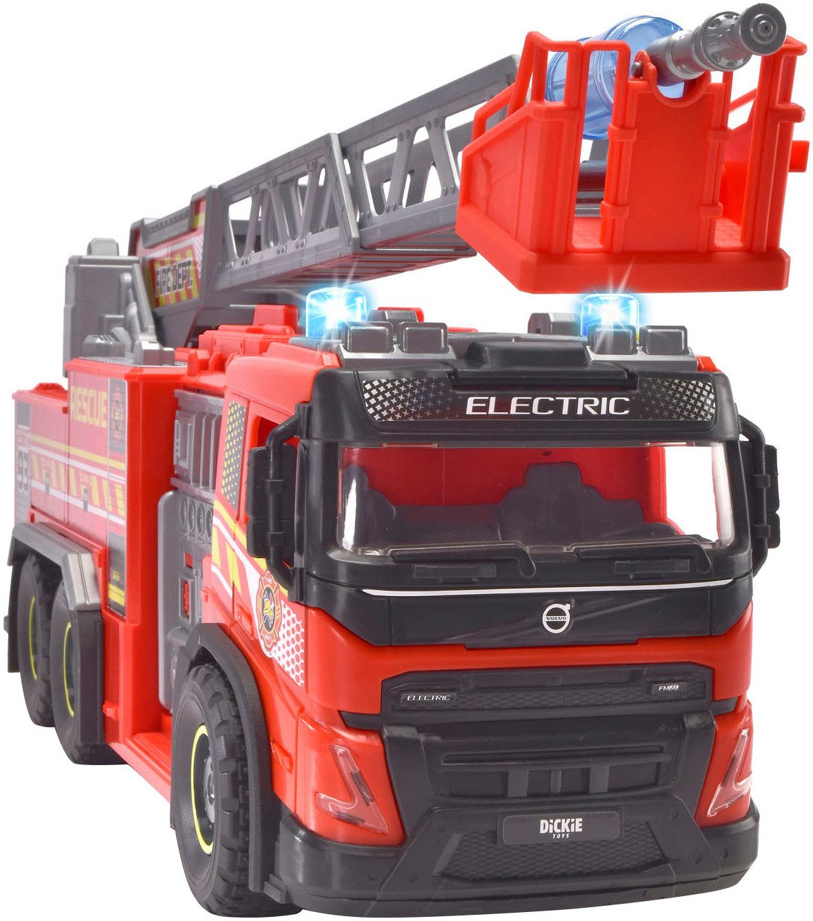 Dickie Toys Speelgoed-brandweer Giant Fire Truck met licht en geluid