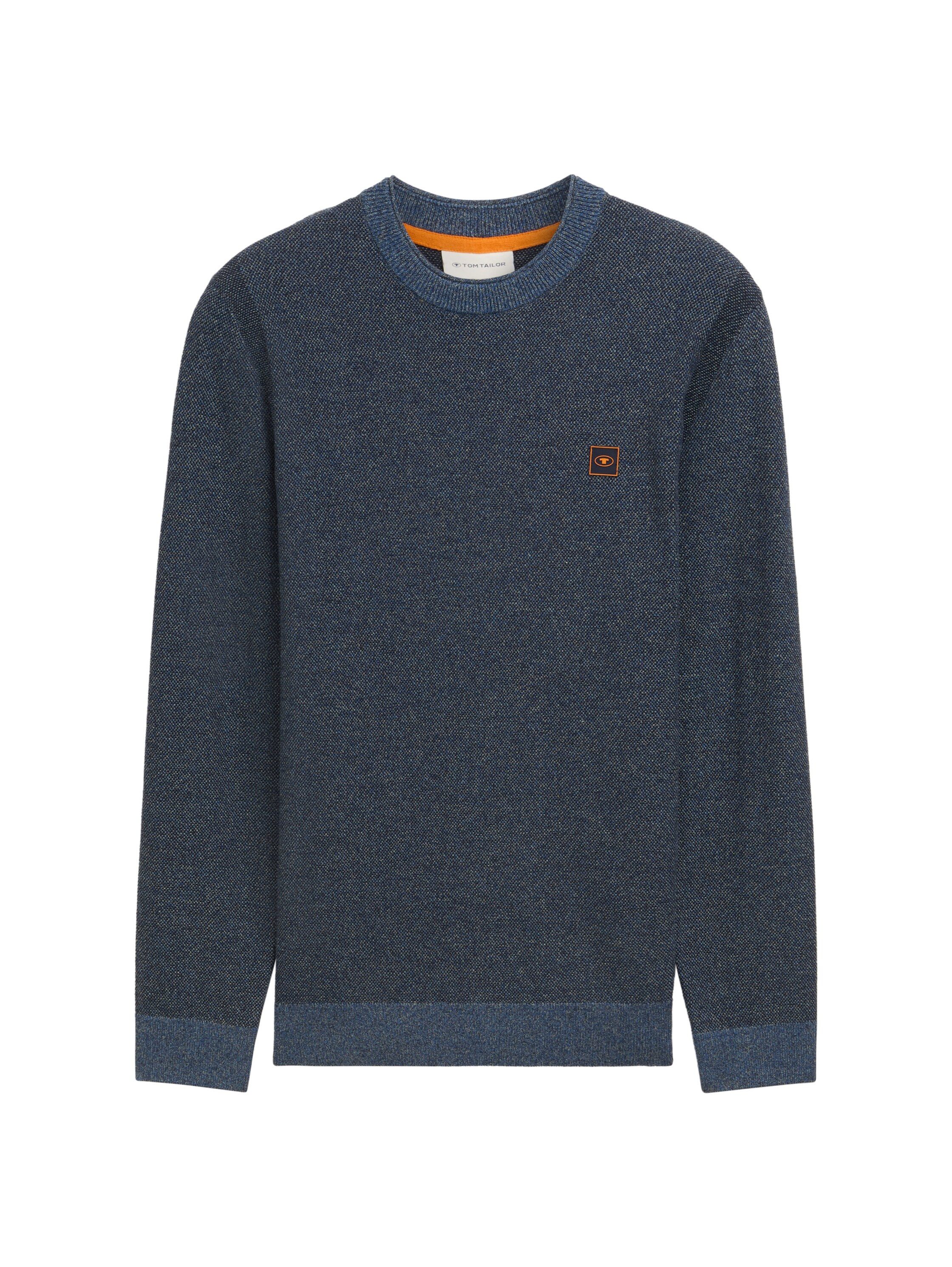 Tom Tailor Gebreide trui met geborduurd logo