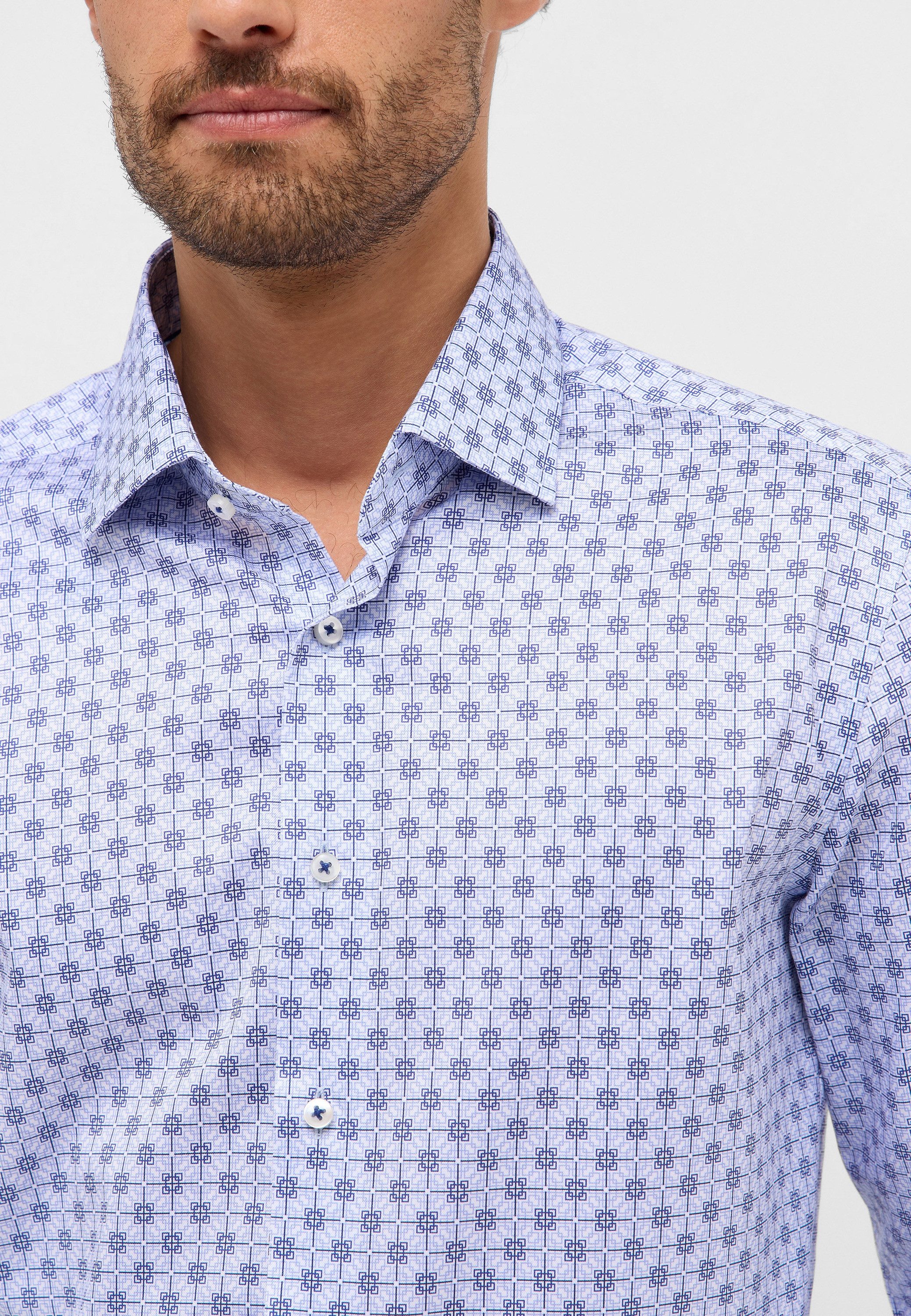 Eterna Overhemd met lange mouwen Slim fit