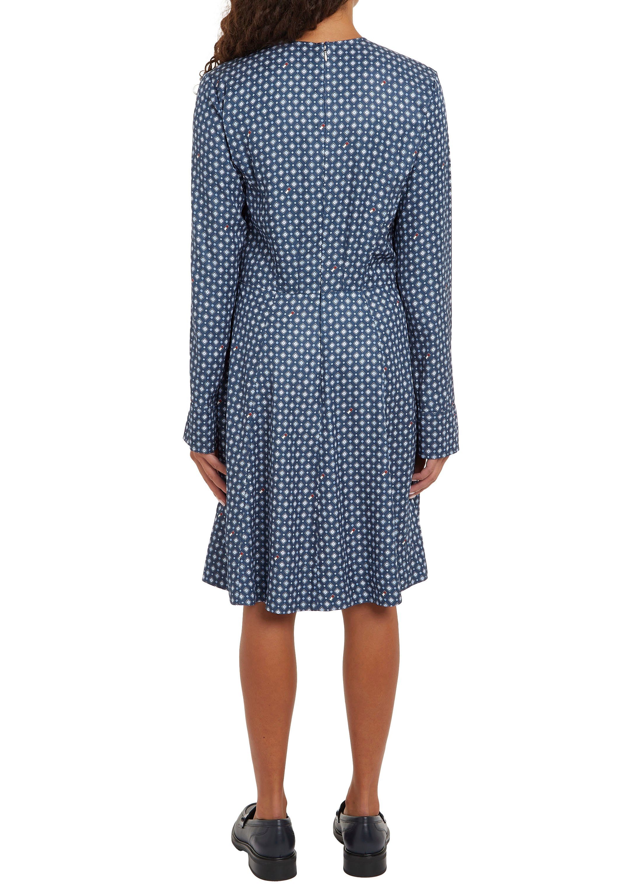 Tommy Hilfiger Blousejurk FOULARD FIT & FLARE KNEE DRESS