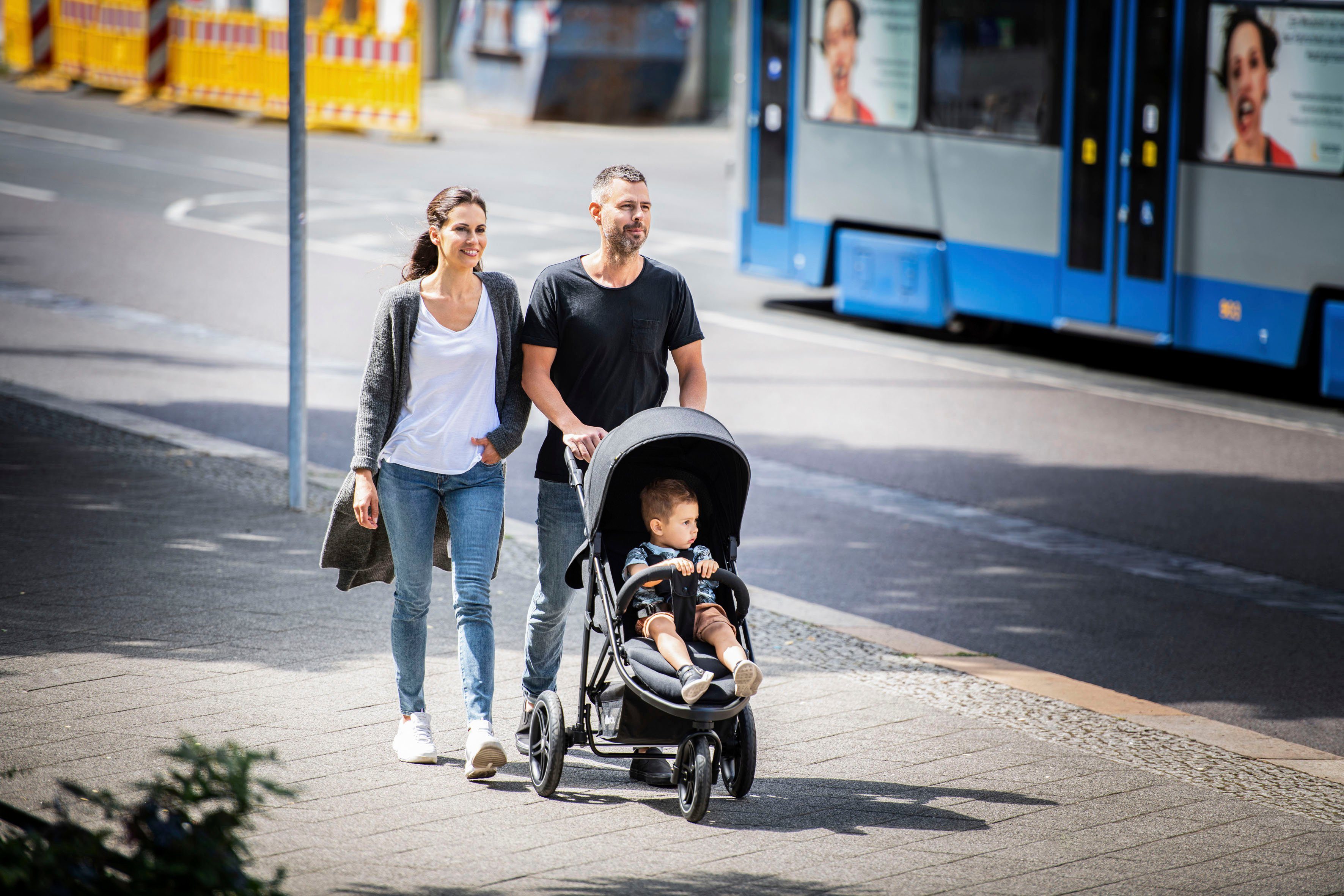 Hauck Kinderwagen met drie wielen Rapid 3R, black met draaibaar en vergrendelbaar voorwiel