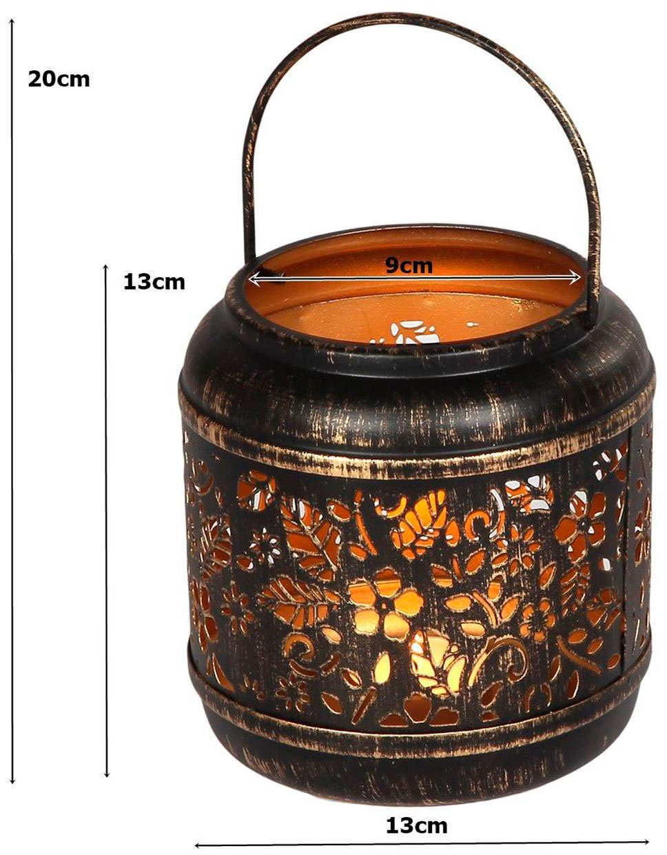 Ambiente Haus Lantaarn met kaars Lantaarn van metaal - (H) 20cm (1 stuk)