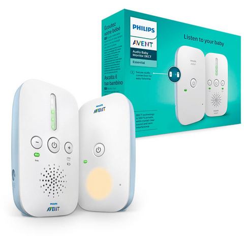 Philips Avent DECT babyfoons SCD503-26, met nachtlampje en Smart ECO-modus, wit-lichtblauw