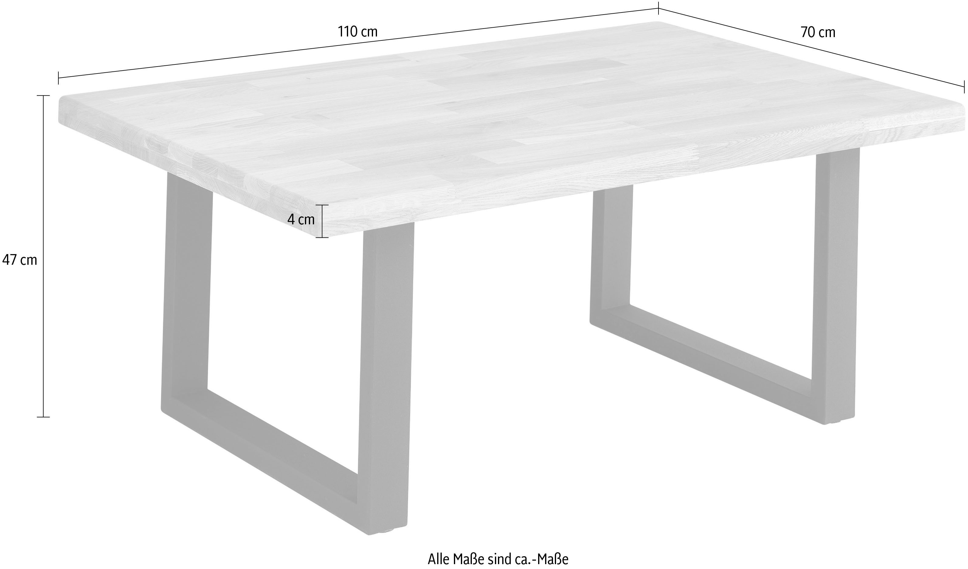 Stolkom Salontafel Chris salontafel eik massief hout, BxHxD 110x47x70 cm