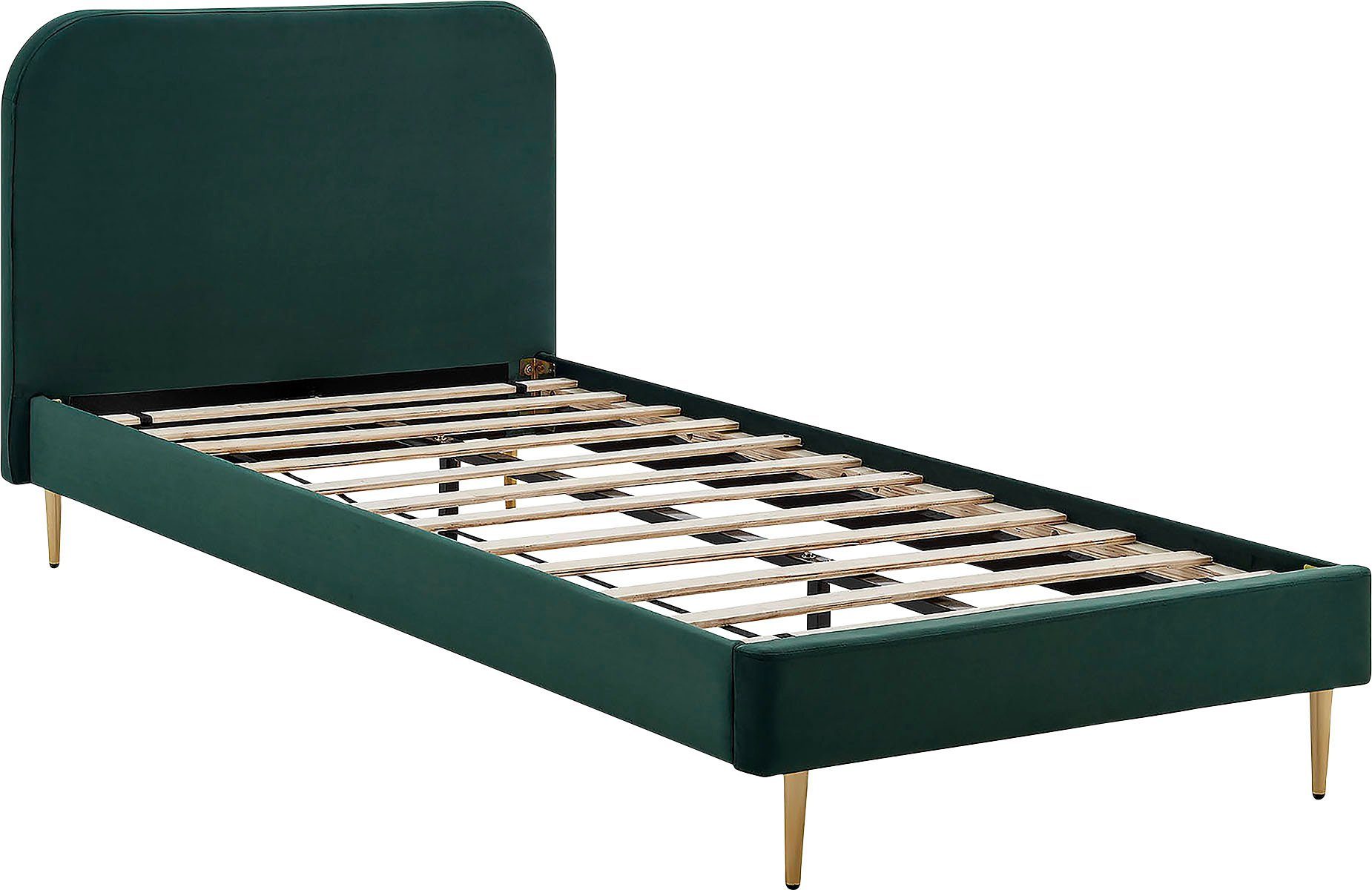 SalesFever Gestoffeerd bed Poten chroom goudkleur