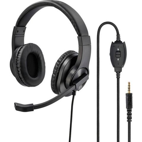 Hama PC-headset 3.5 mm jackplug Kabelgebonden, Stereo On Ear Zwart