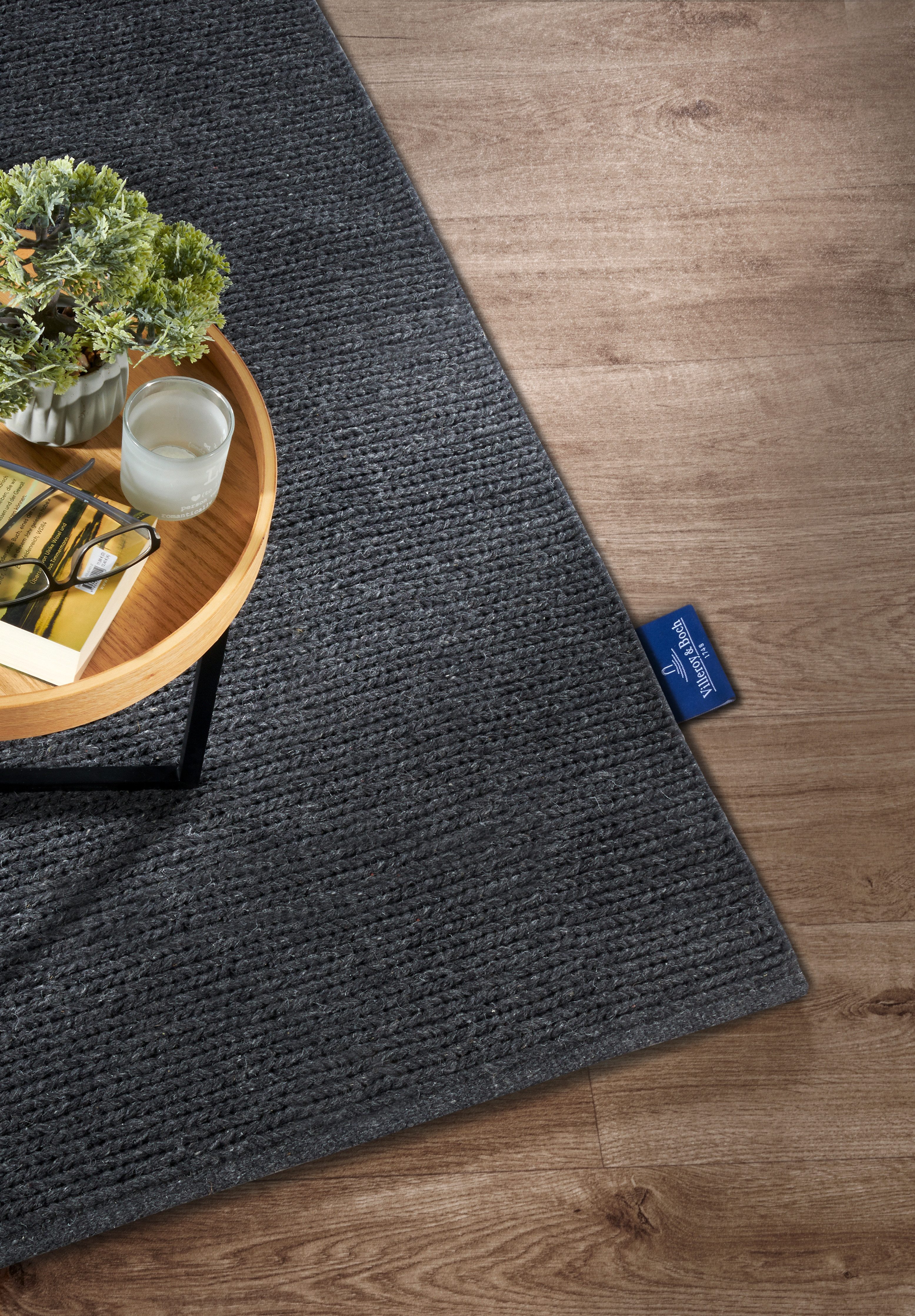 Villeroy & Boch Wollen kleed Francois in rond, ovaal, loper, handgeweven, wol, woonkamer, slaapkamer