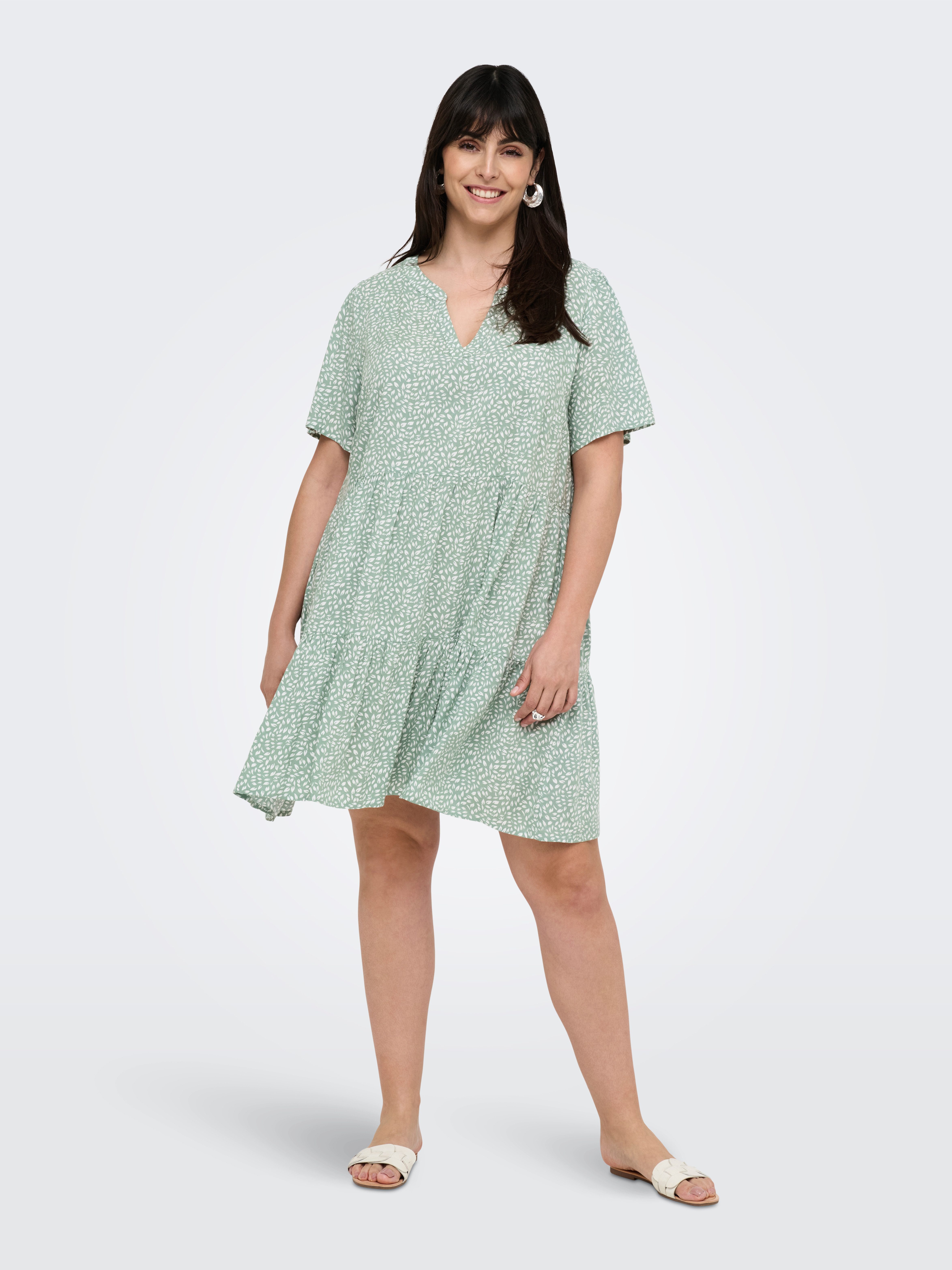 ONLY CARMAKOMA Mini-jurk CARZALLY LIFE S/S THEA TUNIC DRESS NOOS