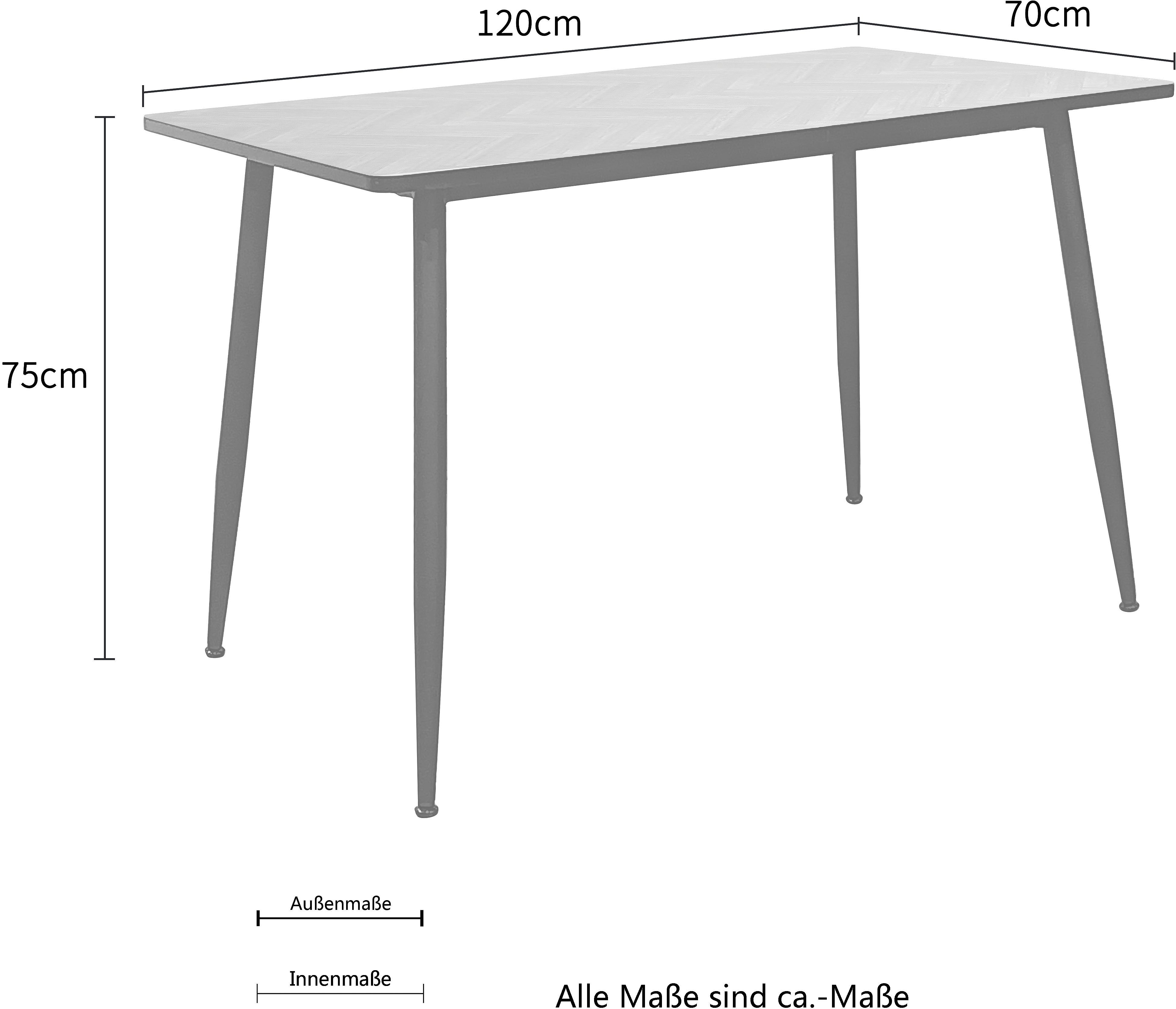 Home affaire Eettafel Arhus in trendy visgraatlook