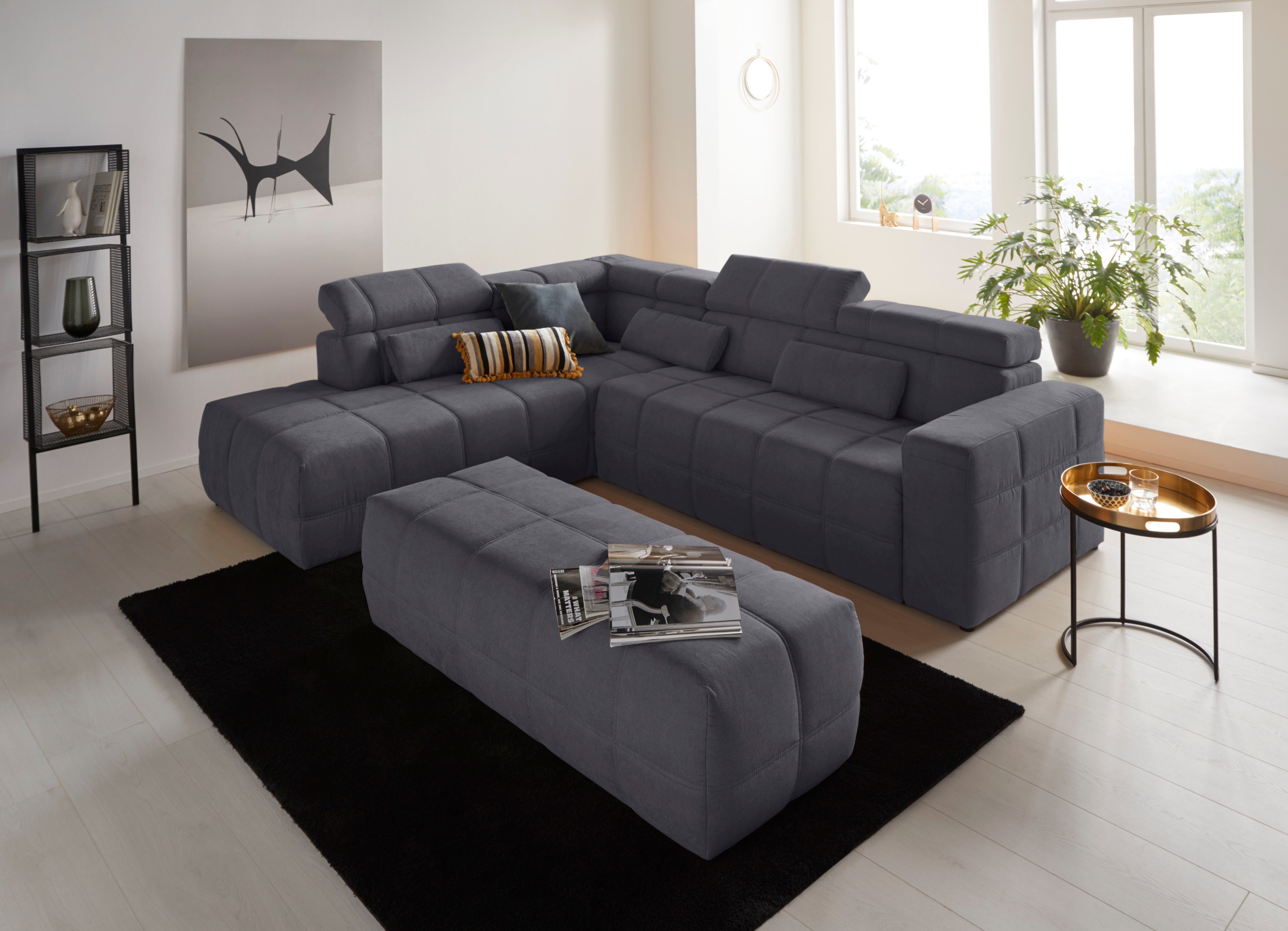 DOMO collection Hocker Brandon Sitzbelastung 140 kg grote uitvoering passend bij 'brandon', ook in cord