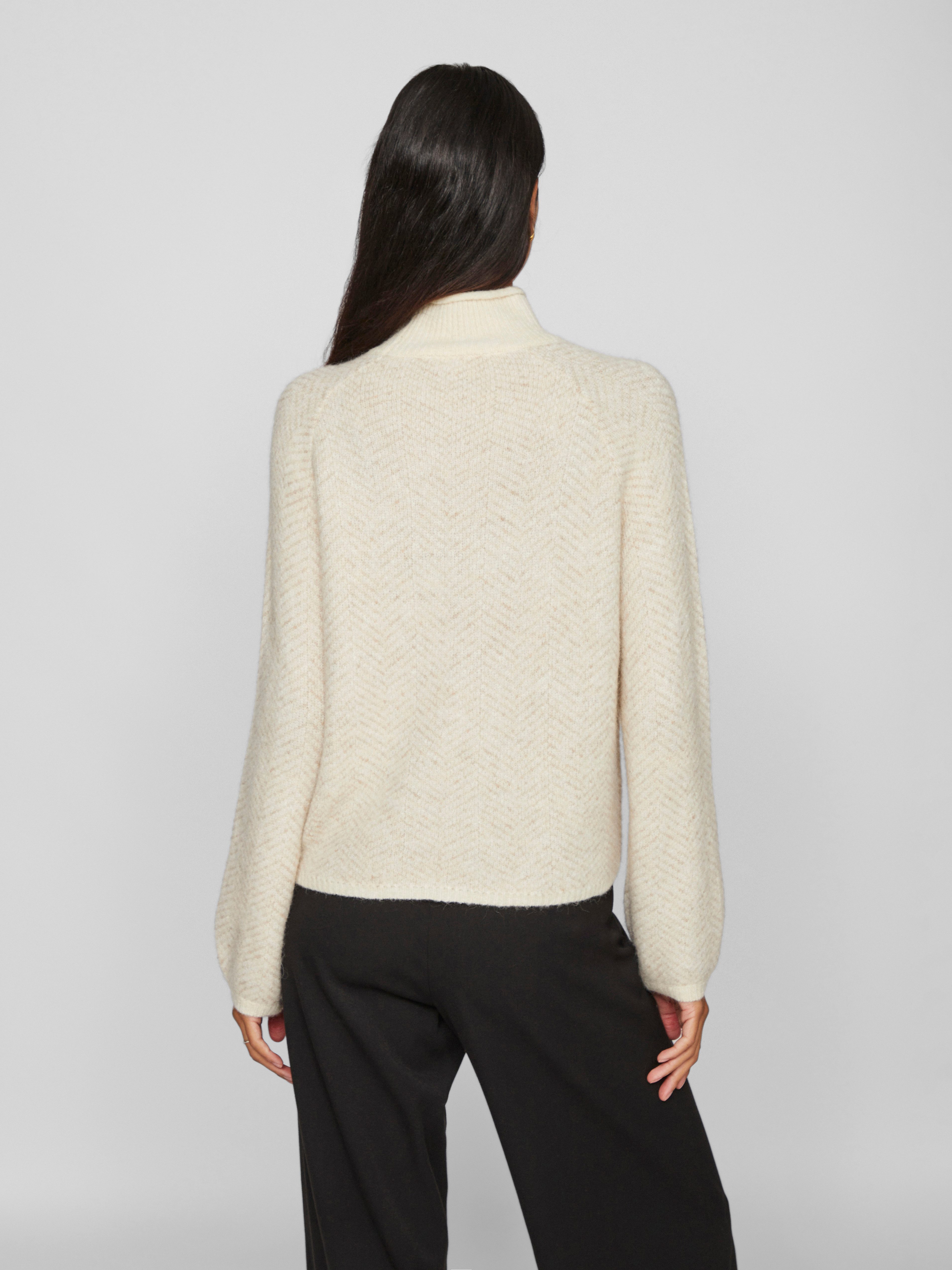Vila Trui met staande kraag VILORY HIGH NECK L/S KNIT TOP - NOOS