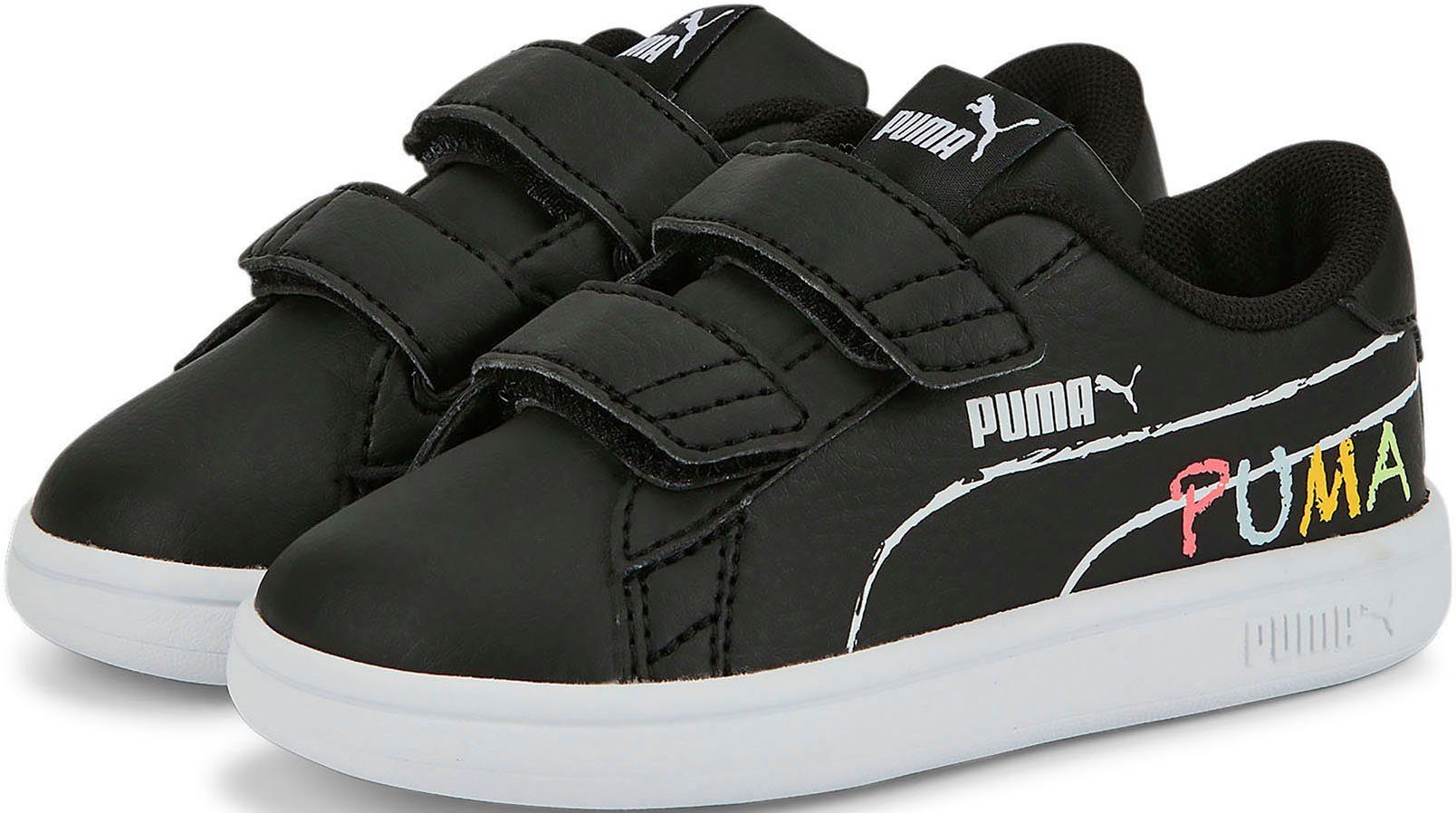 PUMA Sneakers Smash v2 Home School V Inf met klittenbandsluiting